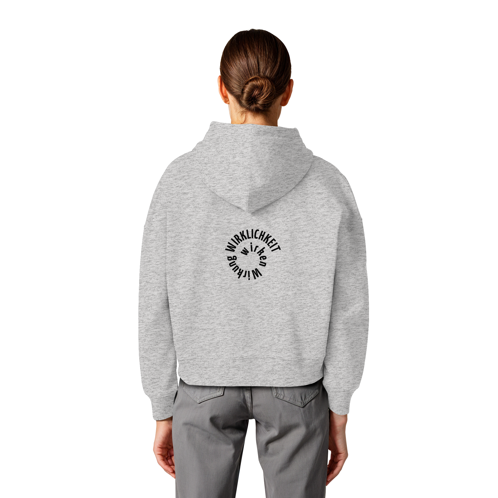 BLACK BACK - Womens Boxcut Hoodie