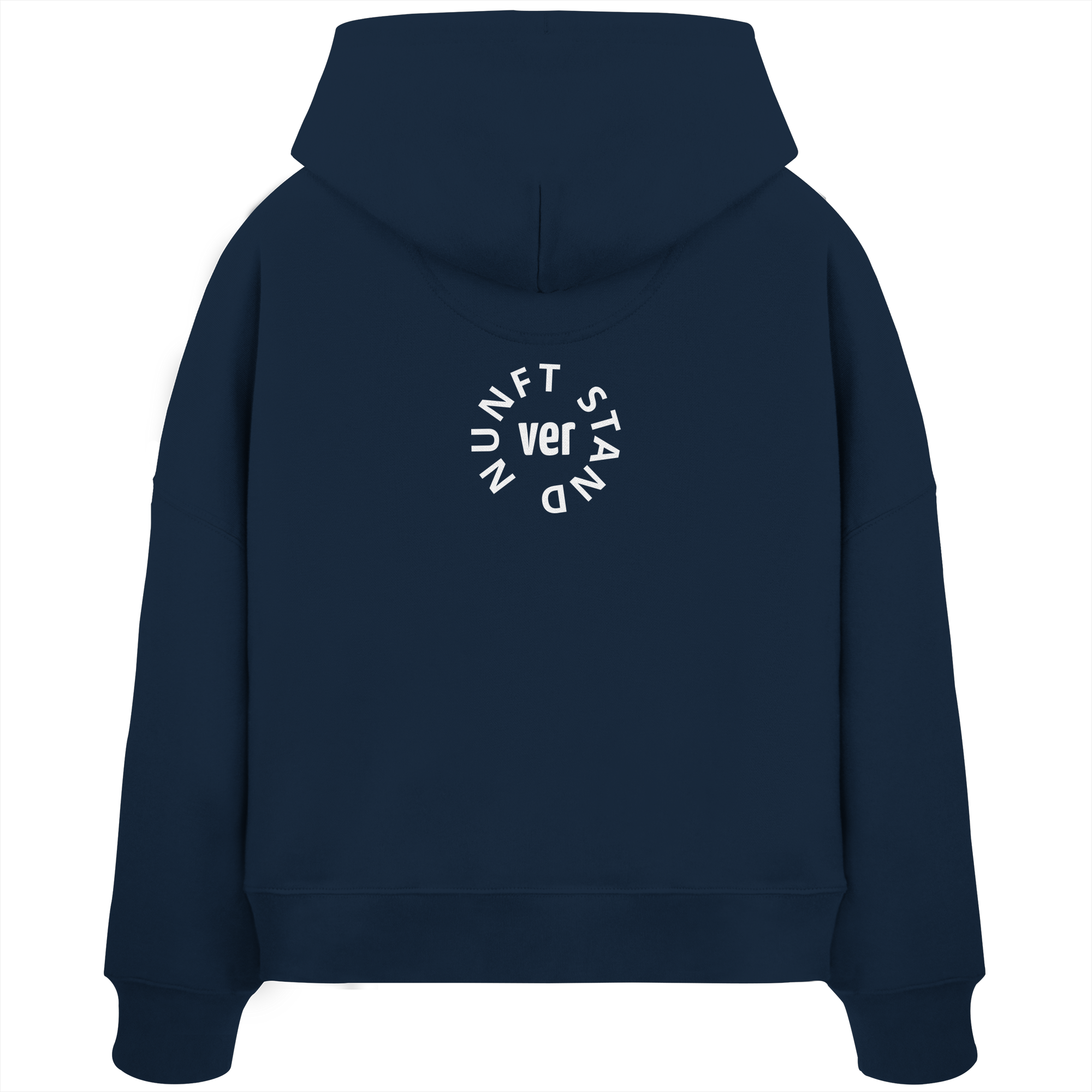 WHITE BACK (K4) - Womens Organic Boxcut Hoodie
