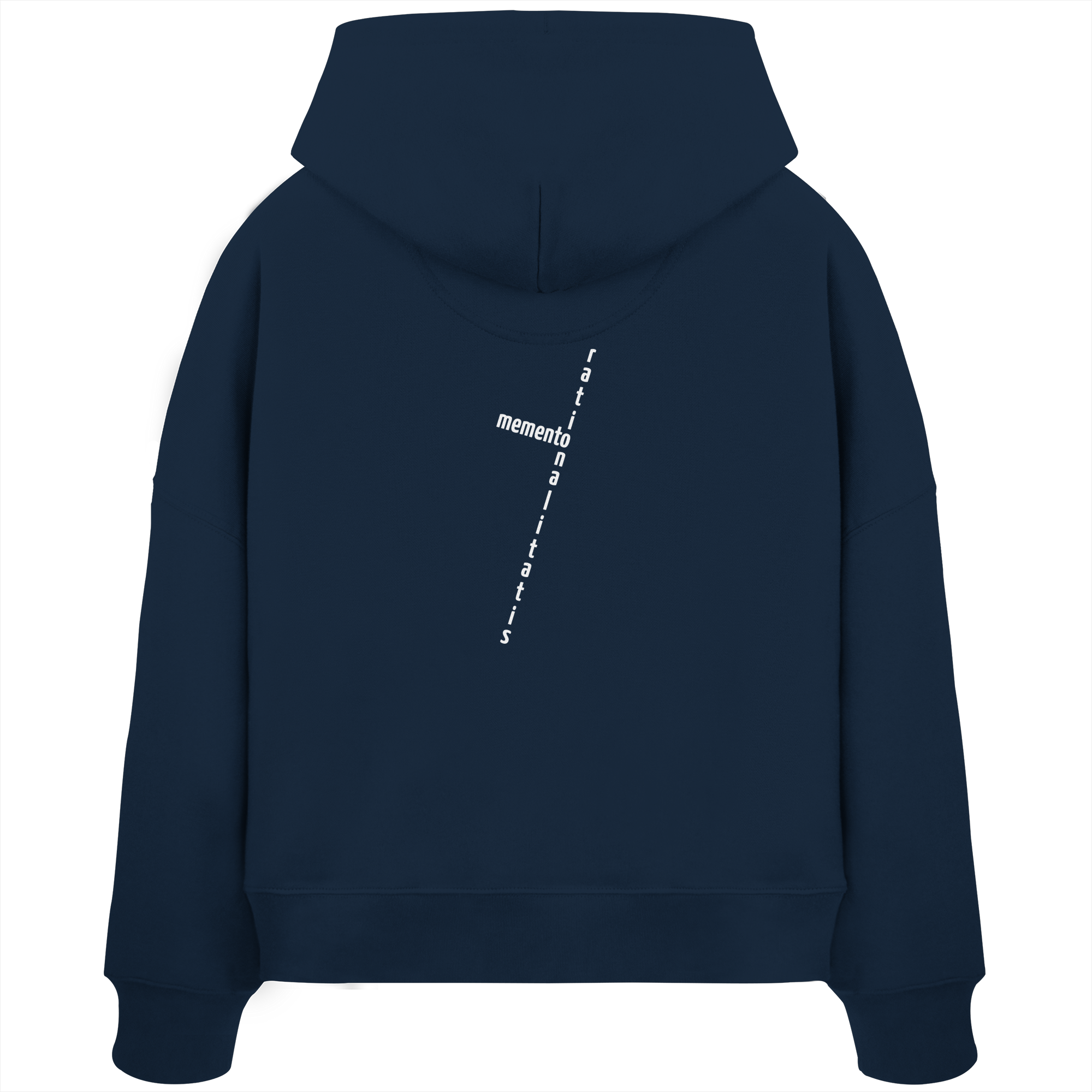 WHITE BACK (K2) - Womens Organic Boxcut Hoodie