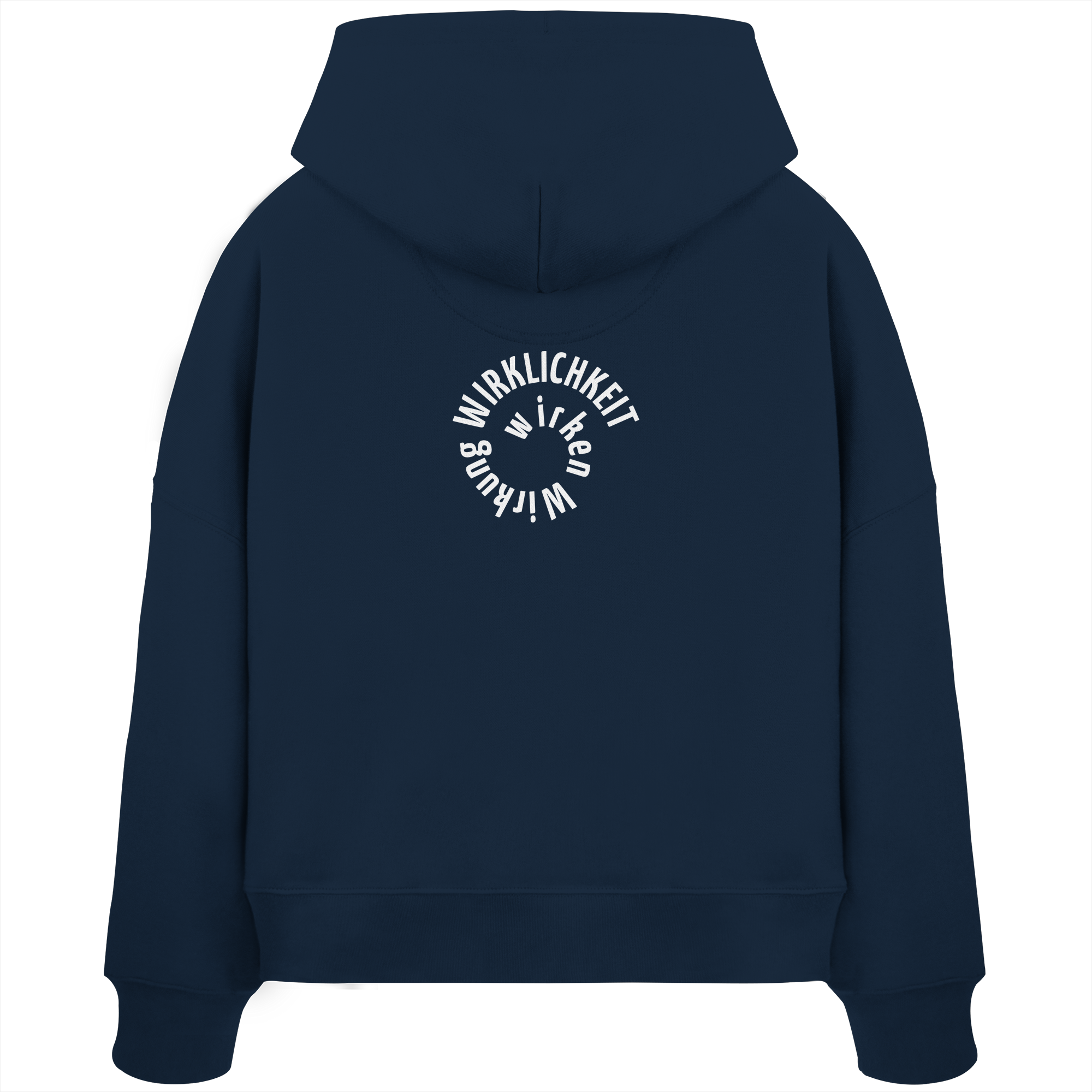 WHITE BACK - Womens Boxcut Hoodie