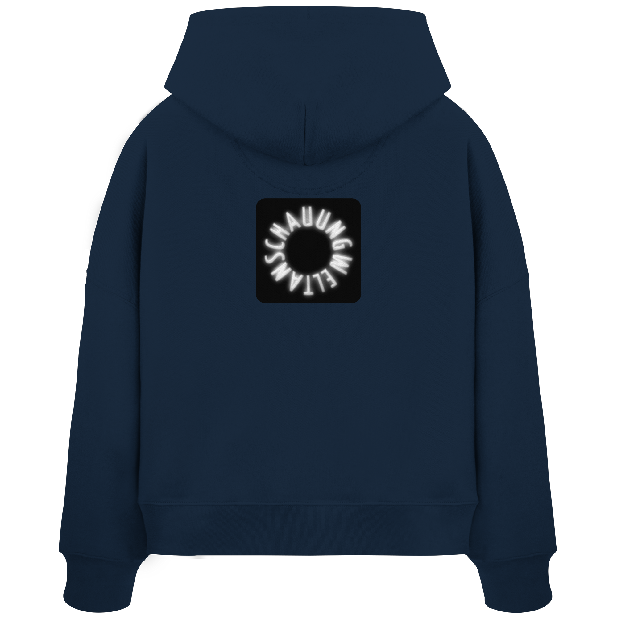 WHITE BACK (K5) - Womens Organic Boxcut Hoodie