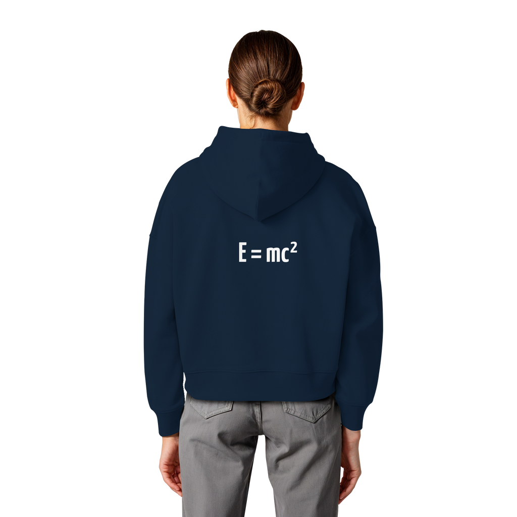 WHITE BACK (K3) - Womens Organic Boxcut Hoodie