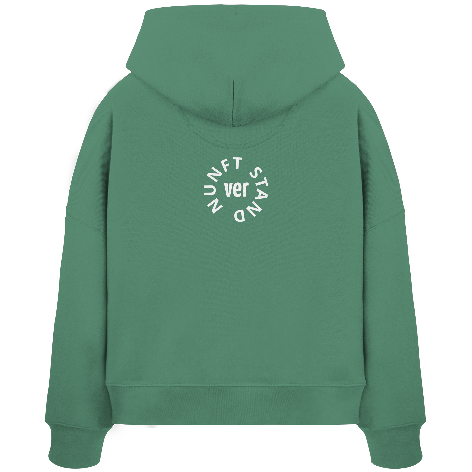 WHITE BACK (K4) - Womens Organic Boxcut Hoodie
