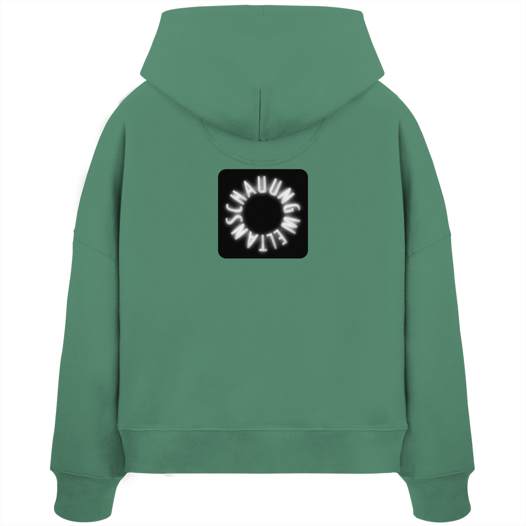 WHITE BACK (K5) - Womens Organic Boxcut Hoodie