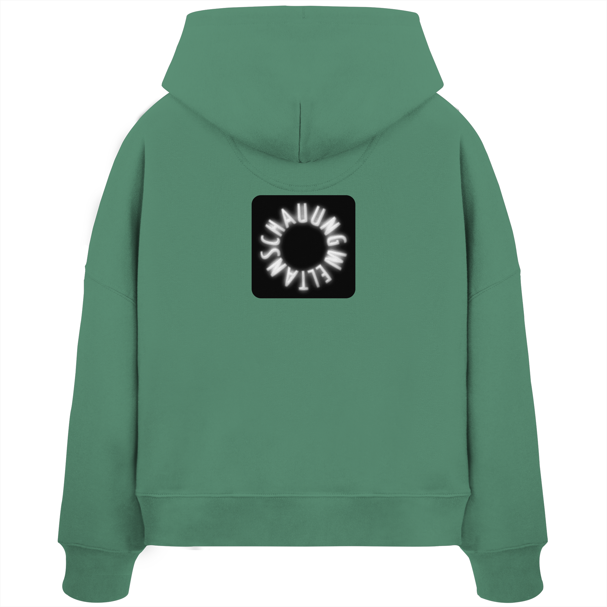 WHITE BACK (K5) - Womens Organic Boxcut Hoodie