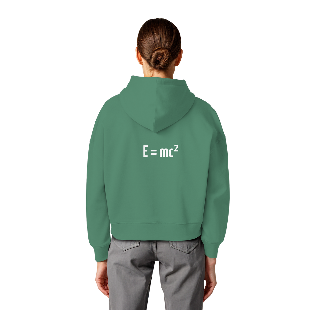 WHITE BACK (K3) - Womens Organic Boxcut Hoodie