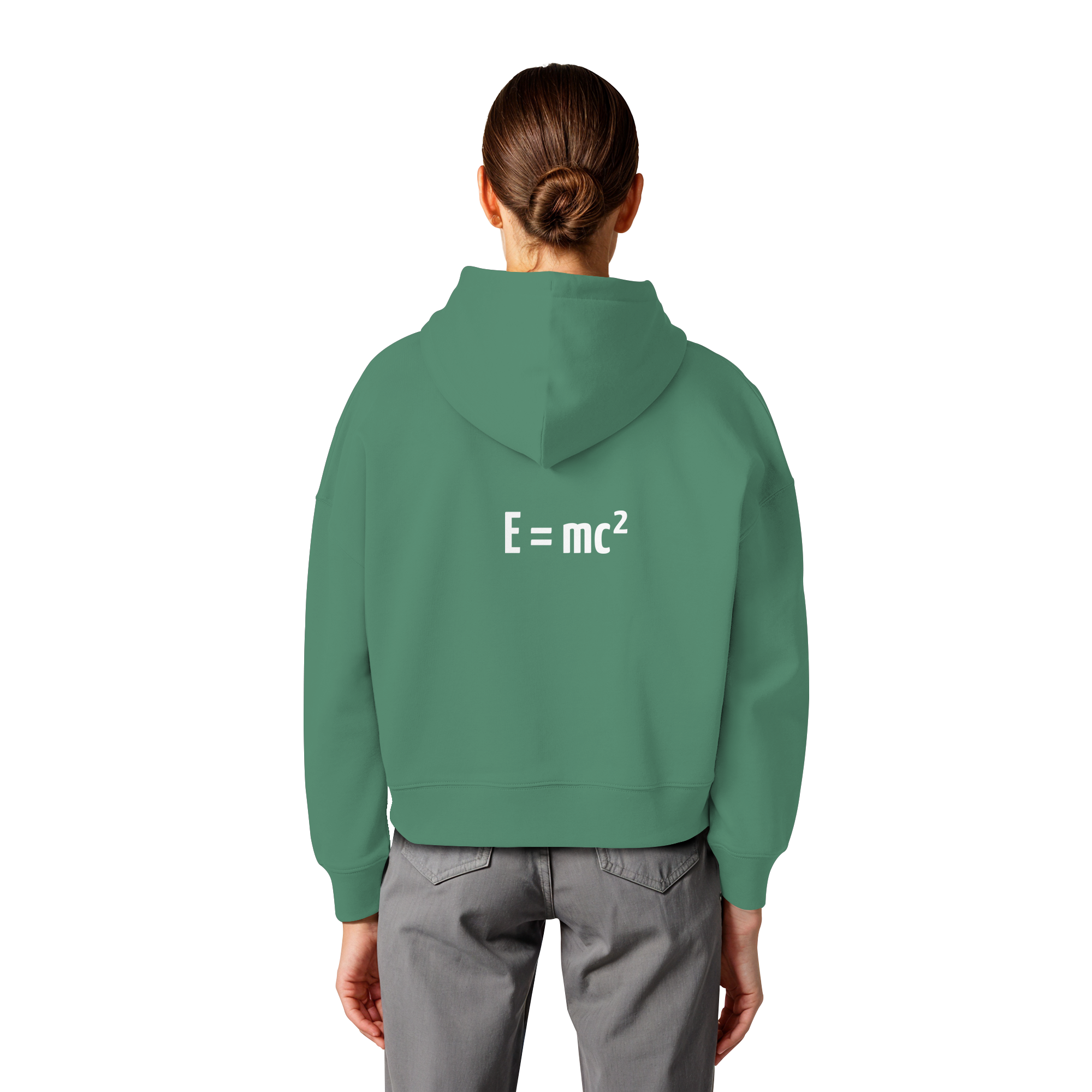 WHITE BACK (K3) - Womens Organic Boxcut Hoodie