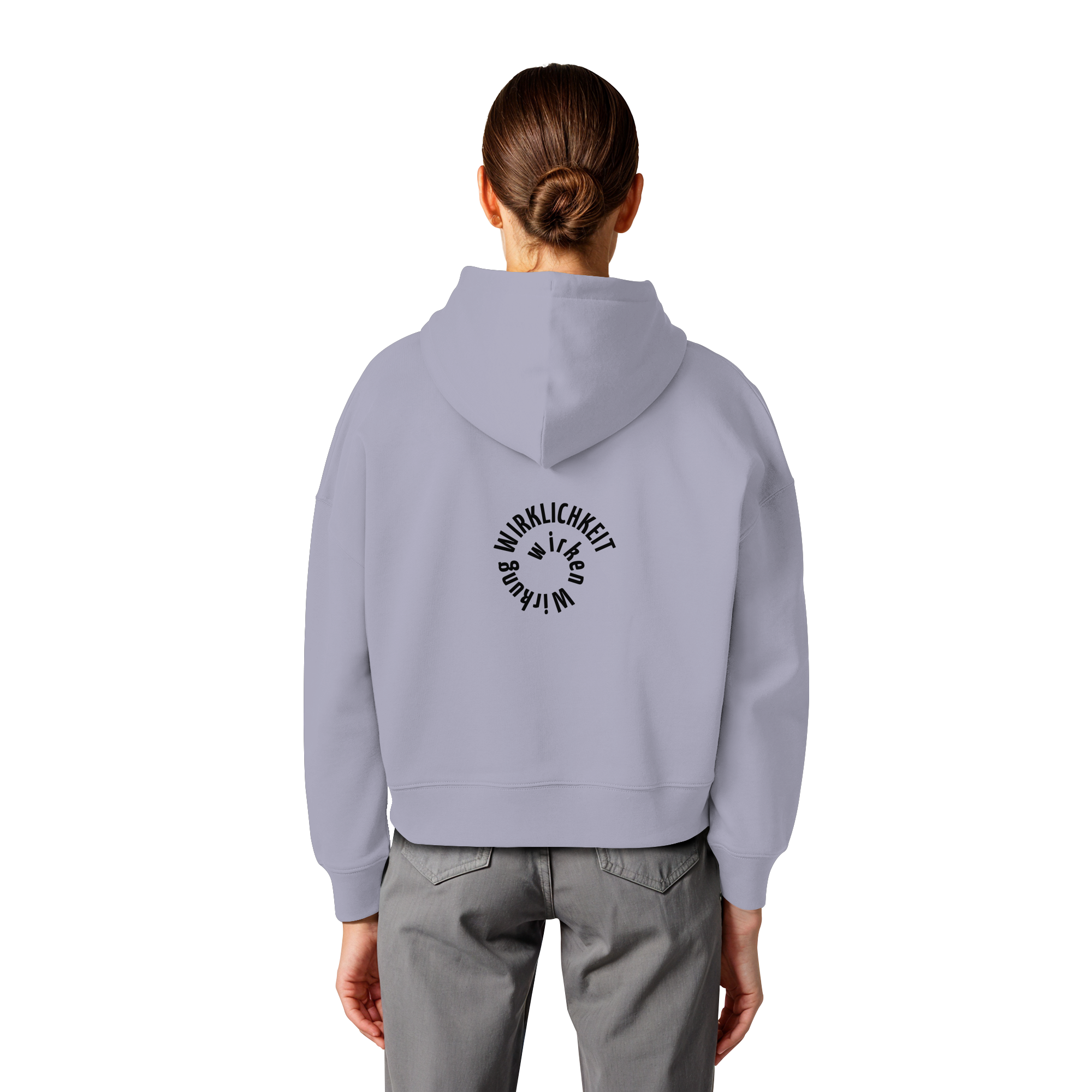 BLACK BACK - Womens Boxcut Hoodie