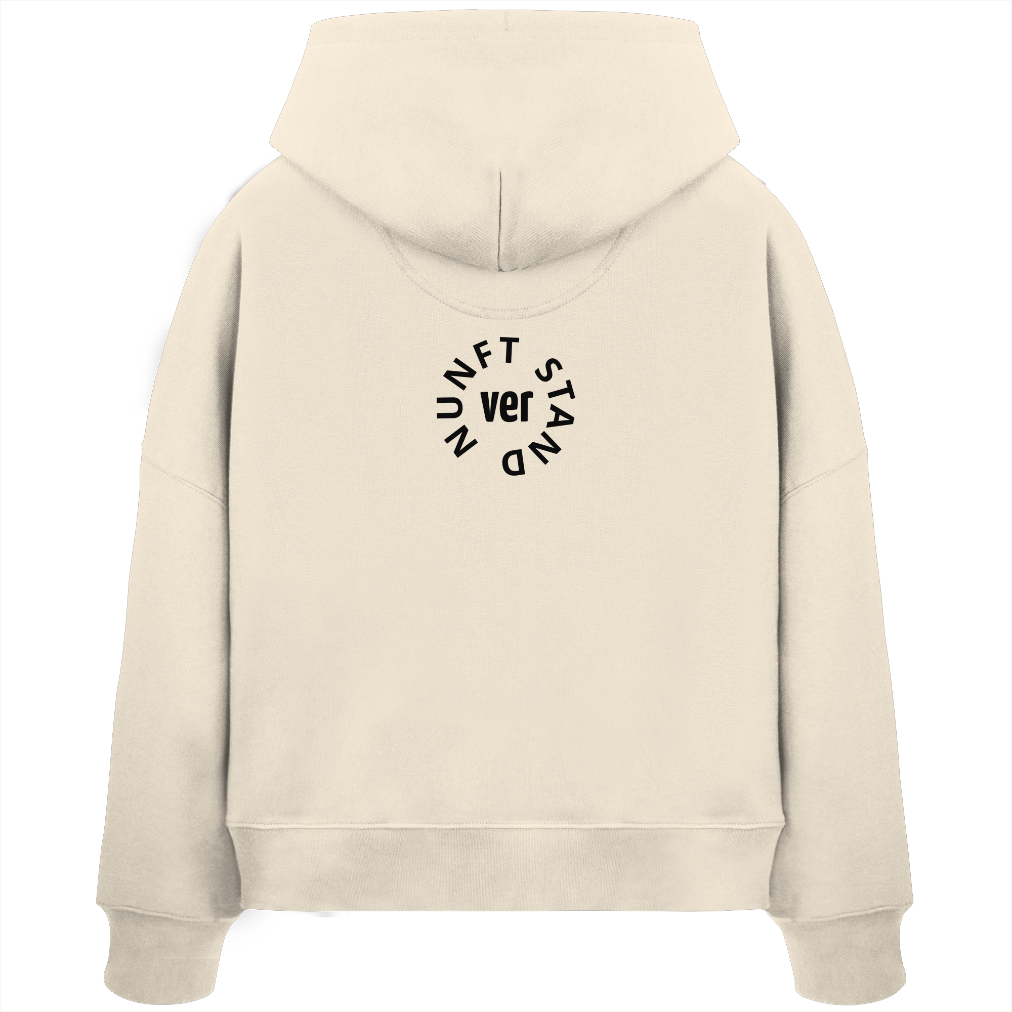 BLACK BACK (K4) - Womens Organic Boxcut Hoodie