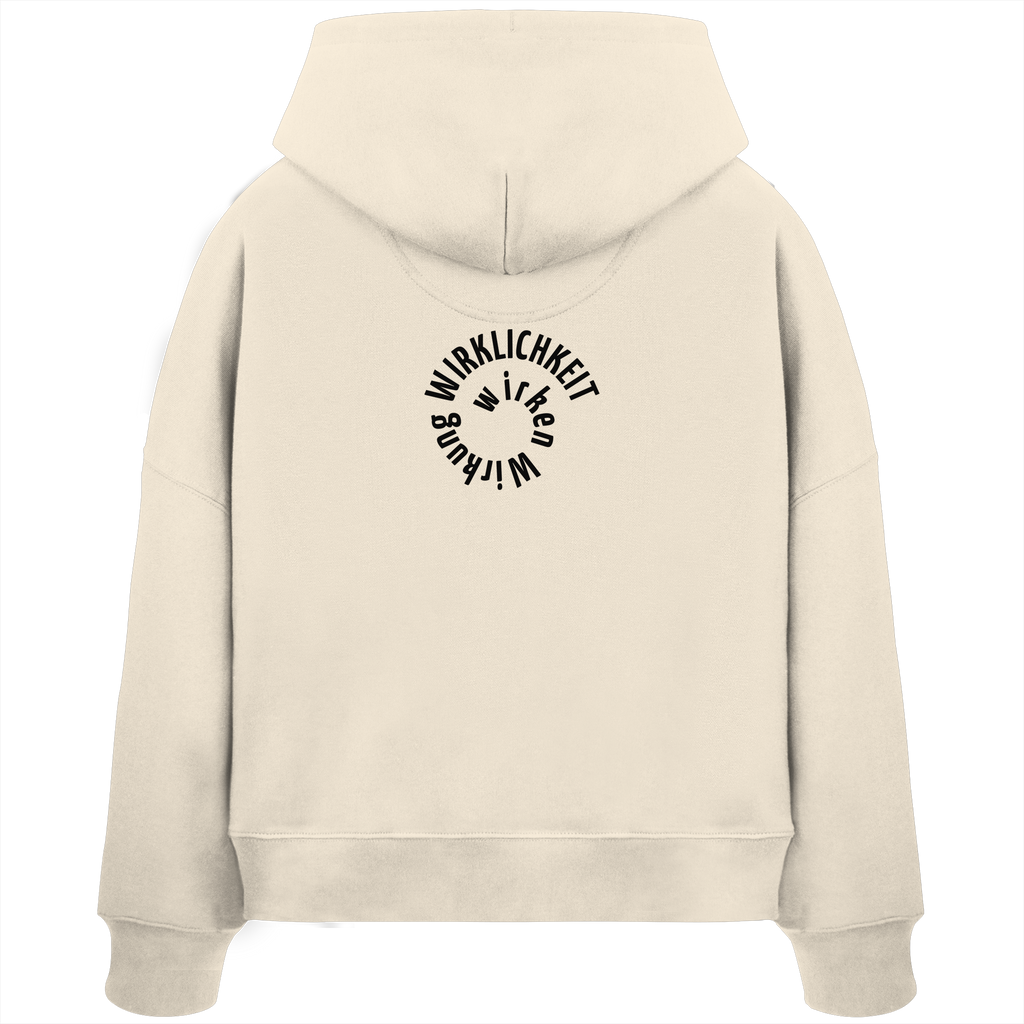 BLACK BACK - Womens Boxcut Hoodie