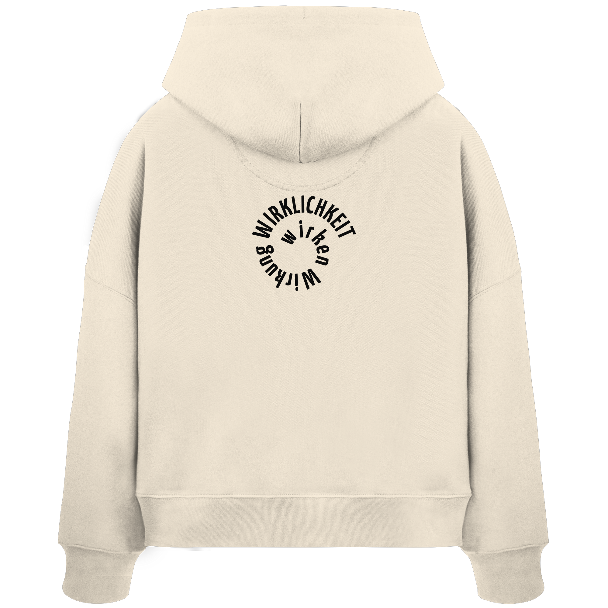 BLACK BACK - Womens Boxcut Hoodie