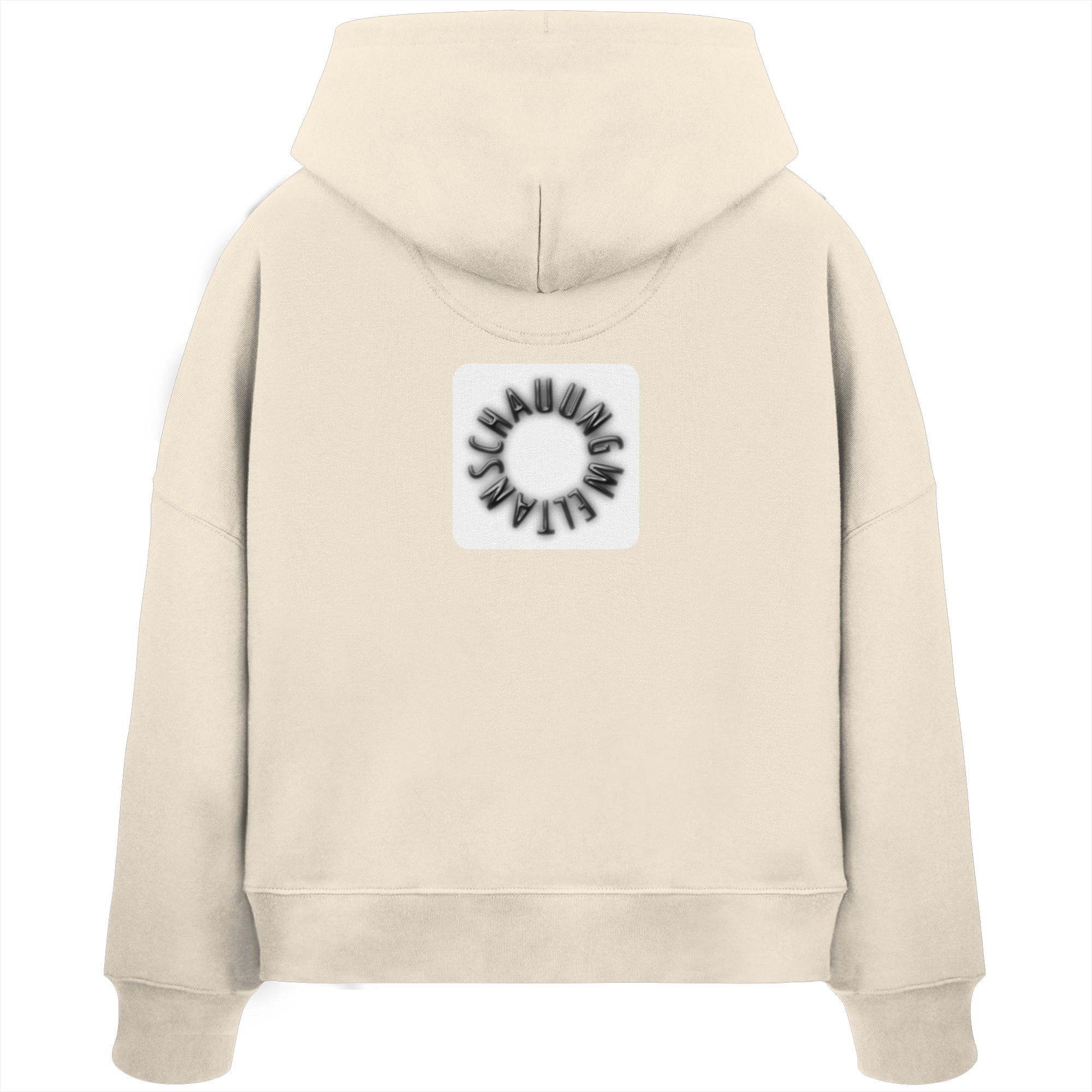 BLACK BACK (K5) - Womens Organic Boxcut Hoodie