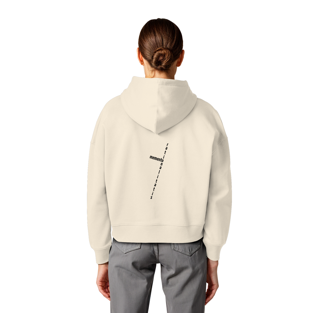 BLACK BACK (K2) - Womens Organic Boxcut Hoodie