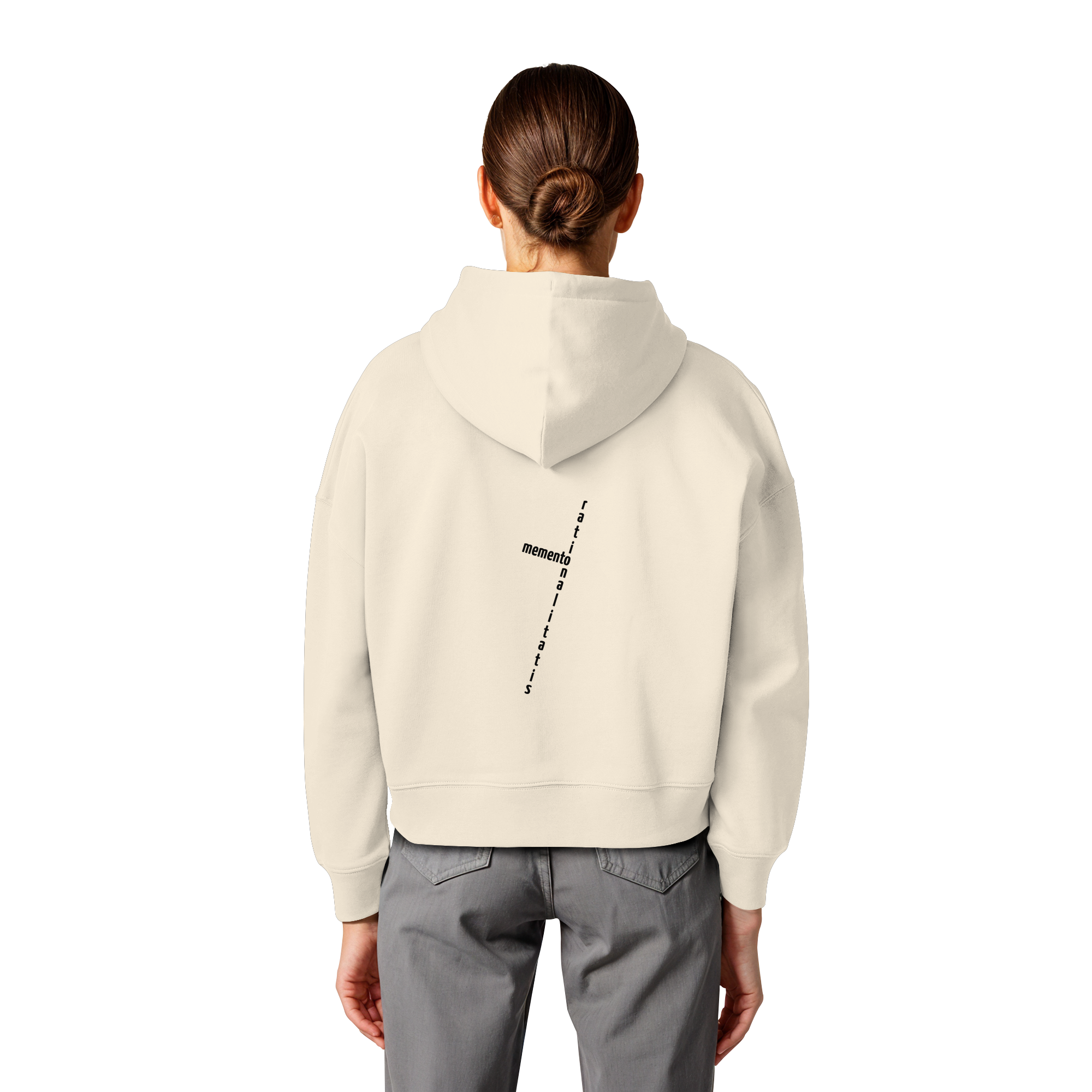 BLACK BACK (K2) - Womens Organic Boxcut Hoodie