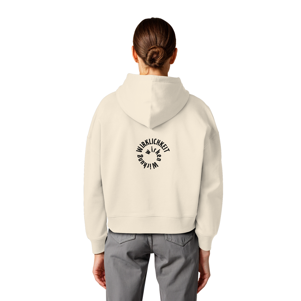 BLACK BACK - Womens Boxcut Hoodie