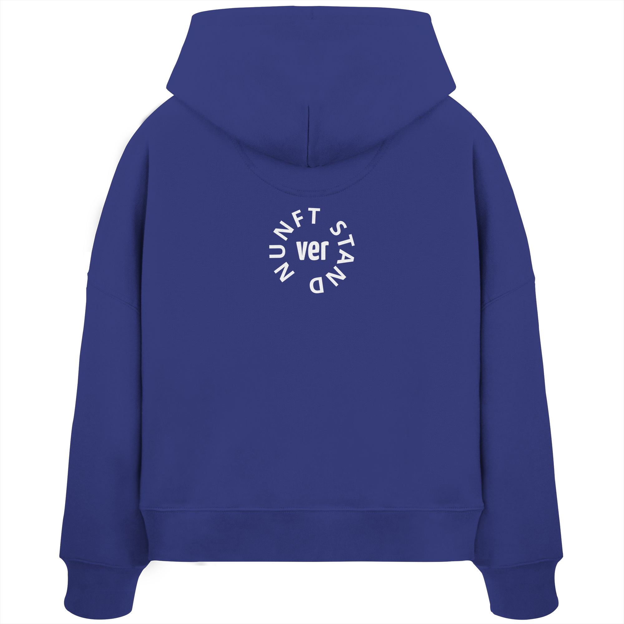 WHITE BACK (K4) - Womens Organic Boxcut Hoodie