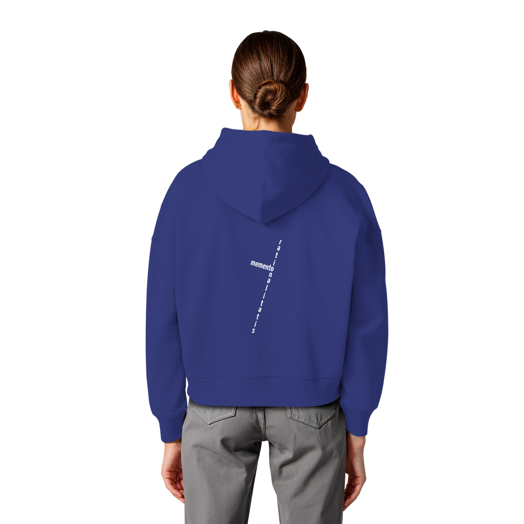 WHITE BACK (K2) - Womens Organic Boxcut Hoodie