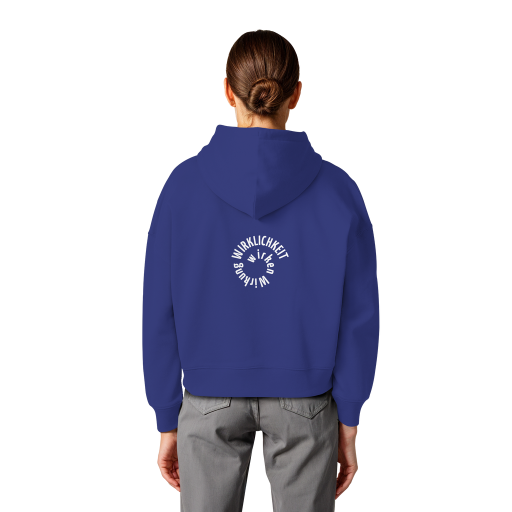 WHITE BACK - Womens Boxcut Hoodie