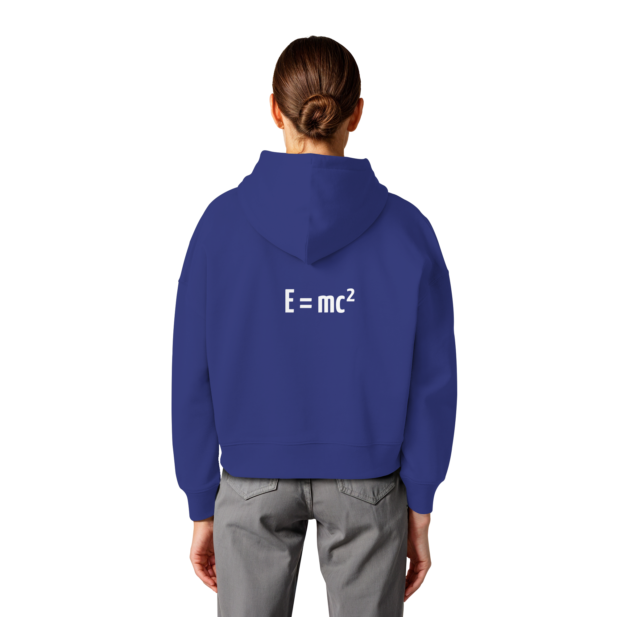 WHITE BACK (K3) - Womens Organic Boxcut Hoodie