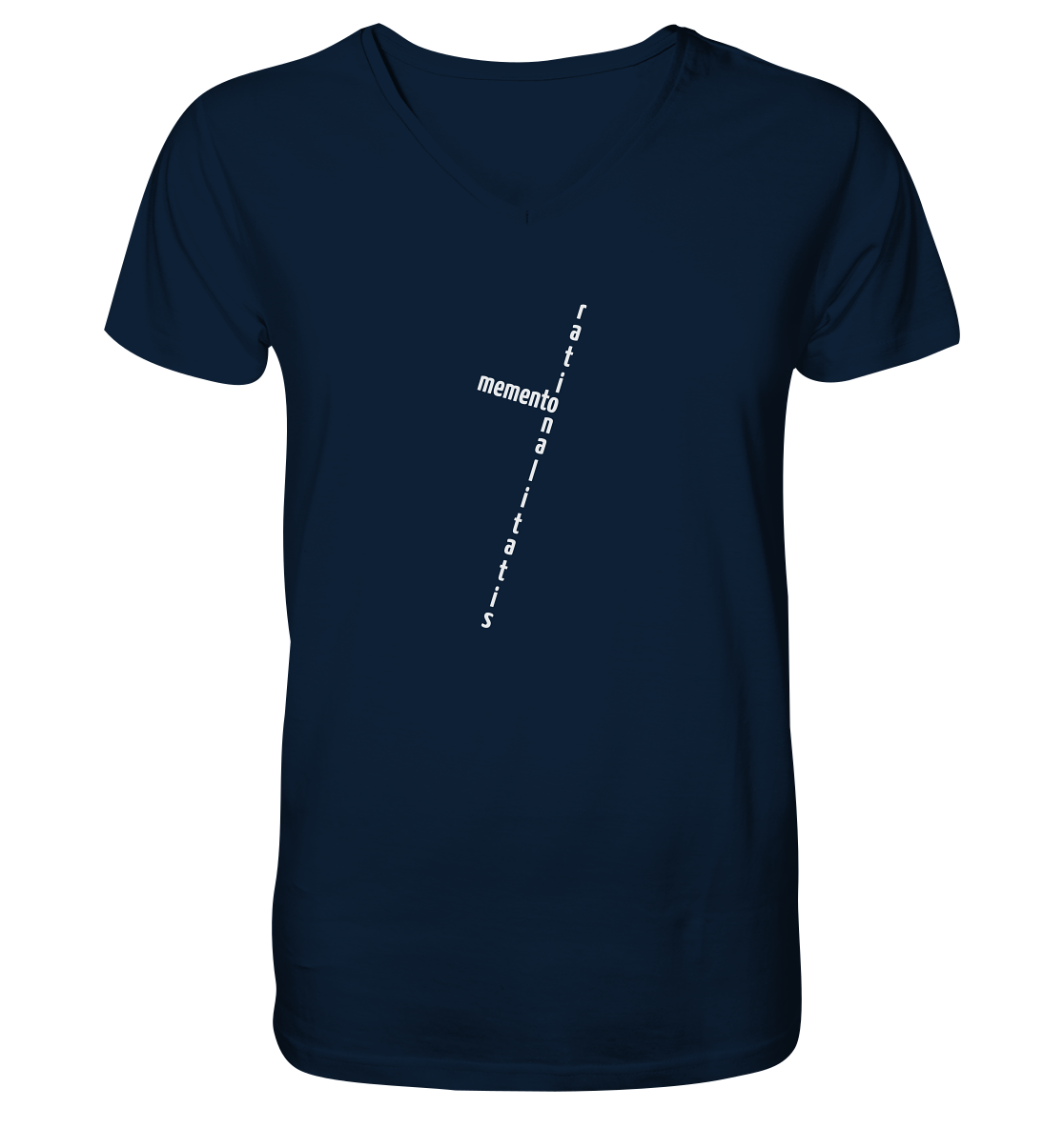 WHITE FRONT (K2) - Mens Organic V-Neck Shirt