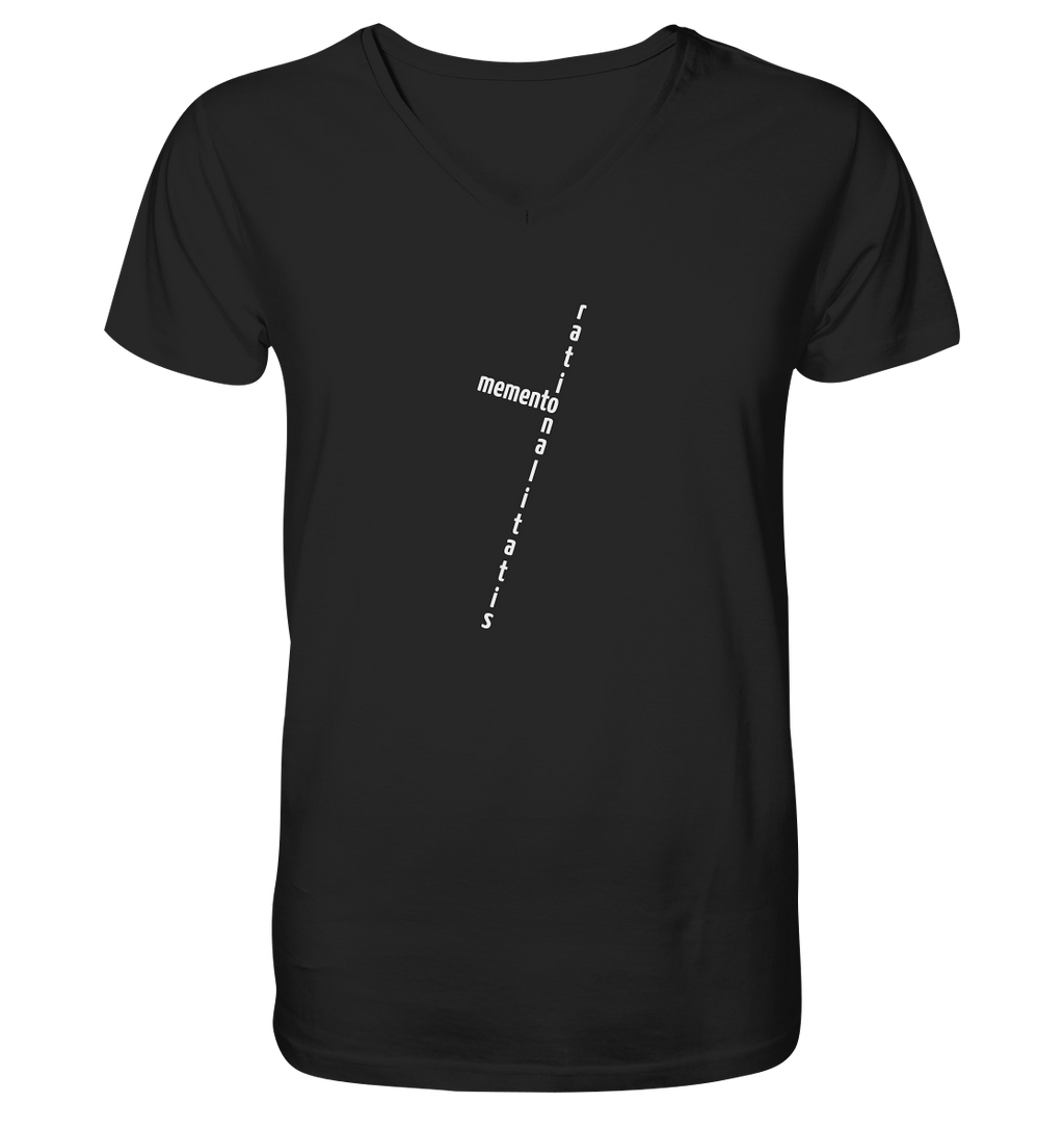 WHITE FRONT (K2) - Mens Organic V-Neck Shirt