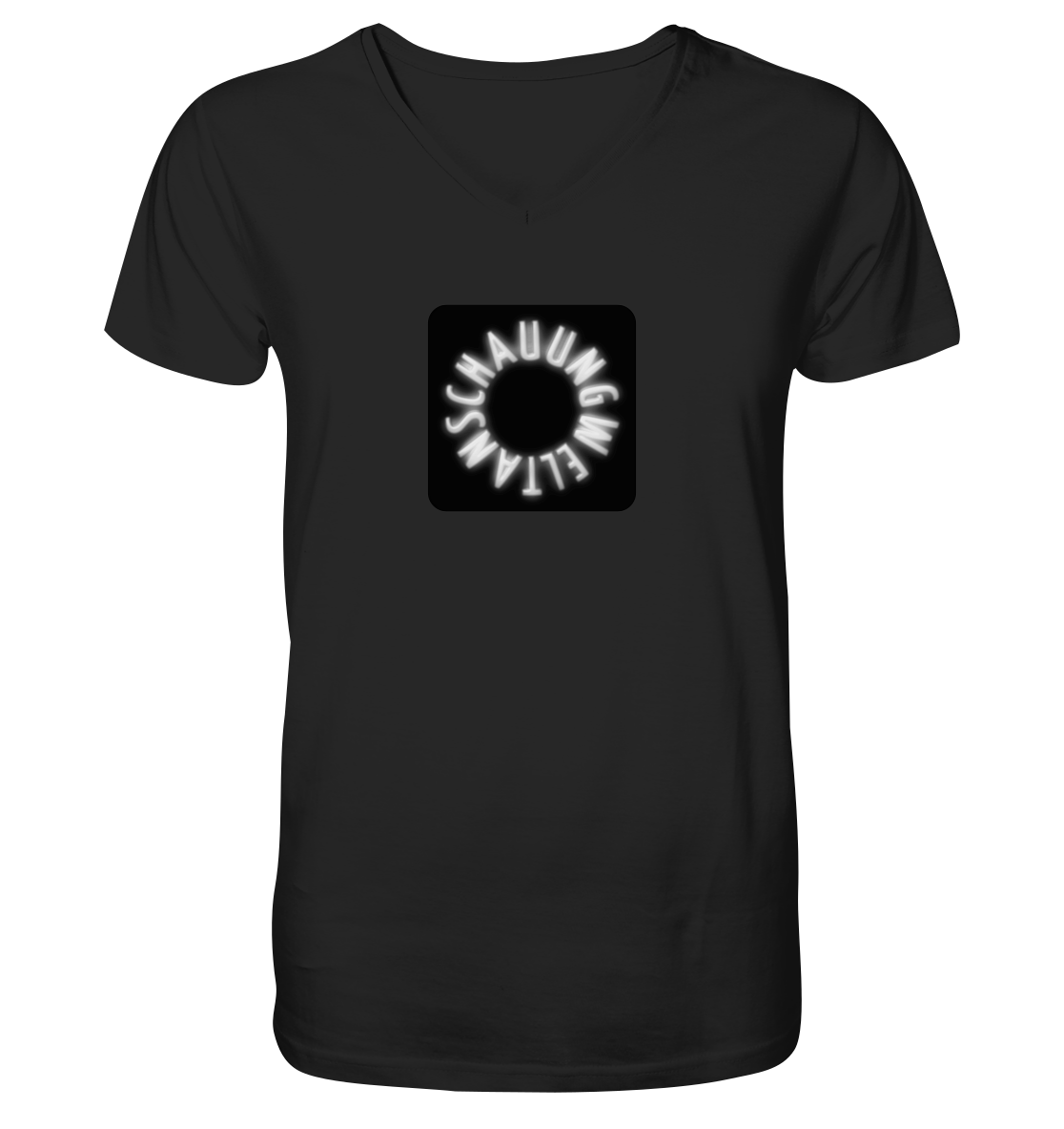 WHITE FRONT (K5) - Mens Organic V-Neck Shirt