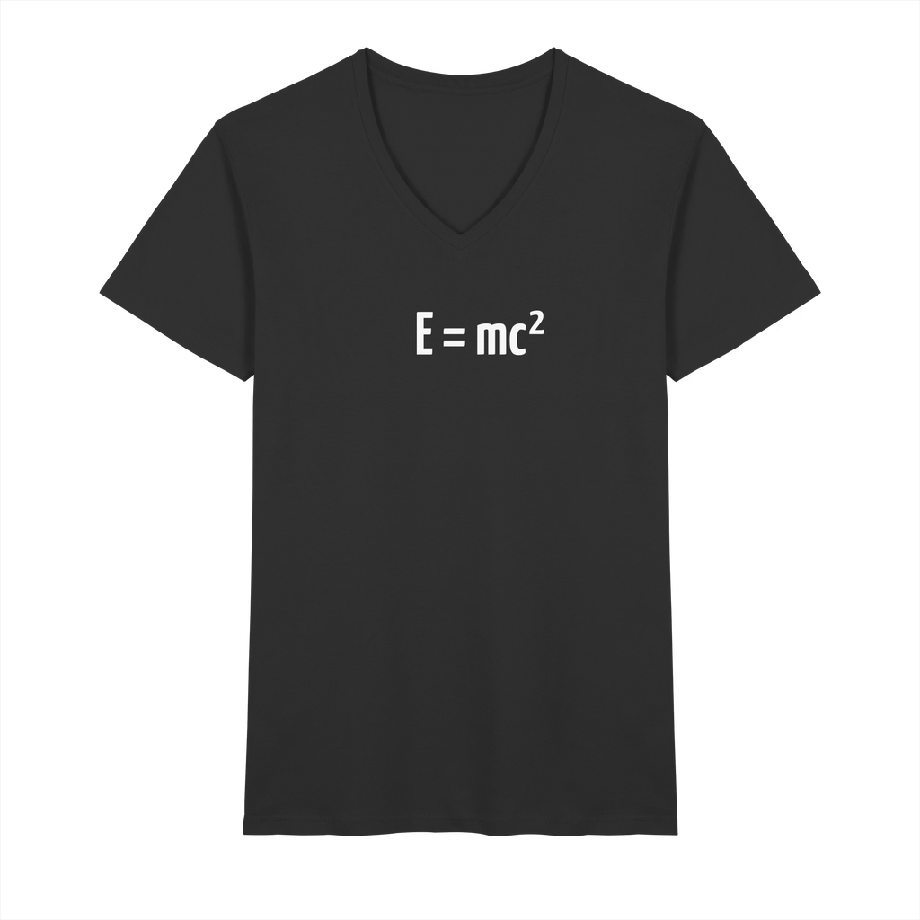 WHITE FRONT (K3) - Mens Organic V-Neck Shirt