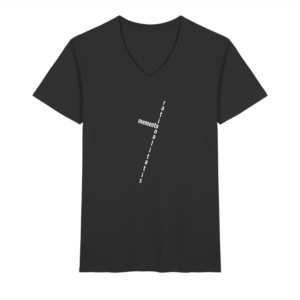 WHITE FRONT (K2) - Mens Organic V-Neck Shirt