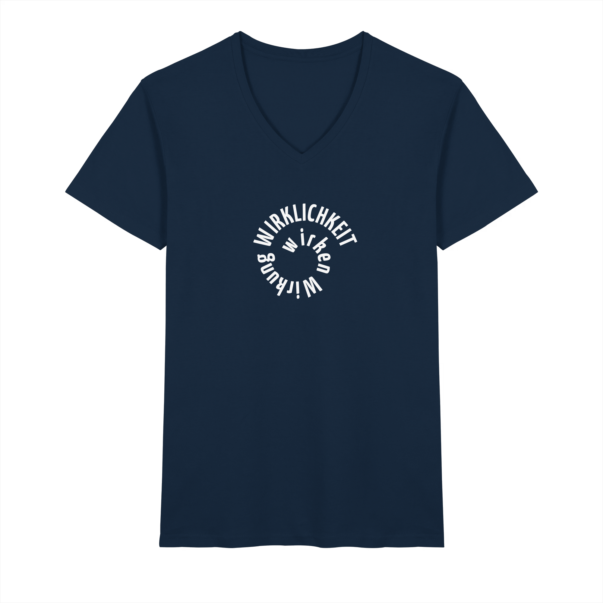 WHITE FRONT - Mens V-Neck Shirt