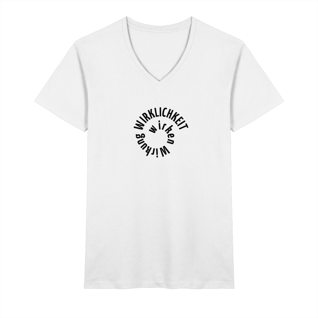 BLACK FRONT - Mens V-Neck Shirt