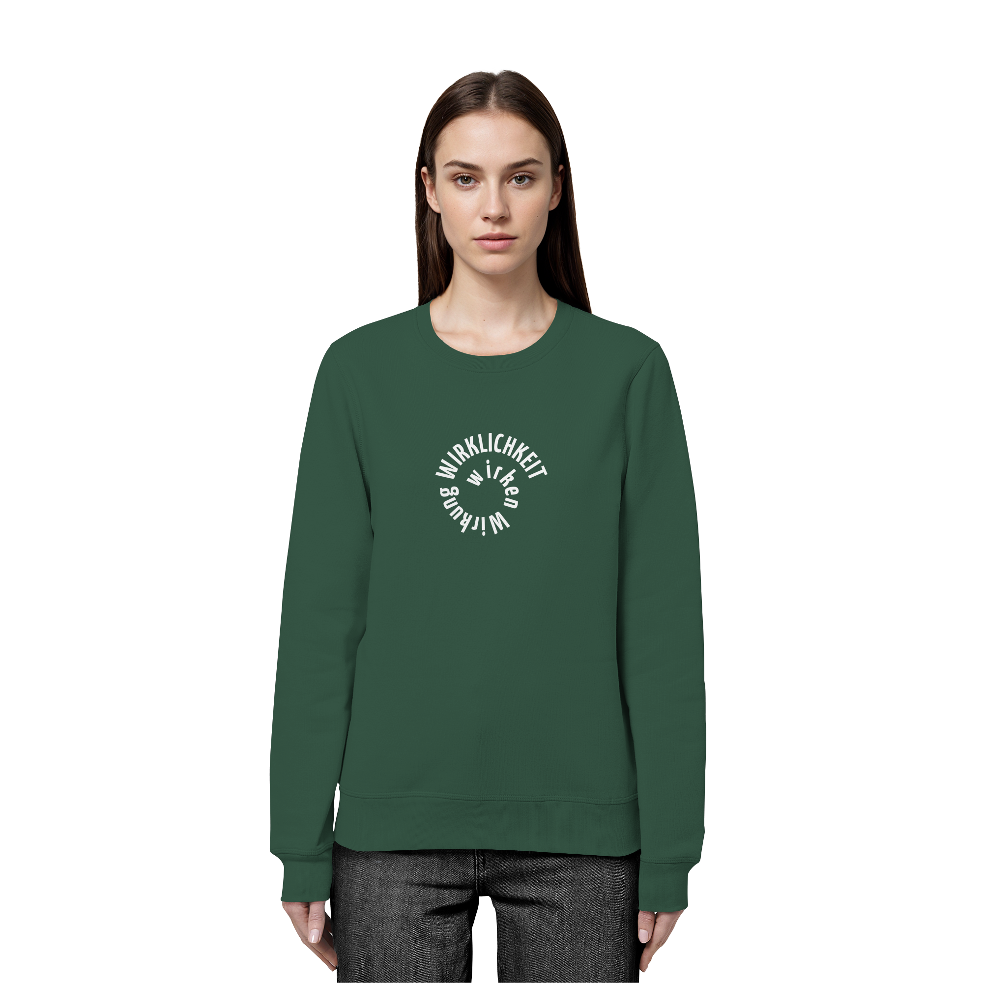 WHITE FRONT (K1) - Organic Basic Unisex Sweatshirt