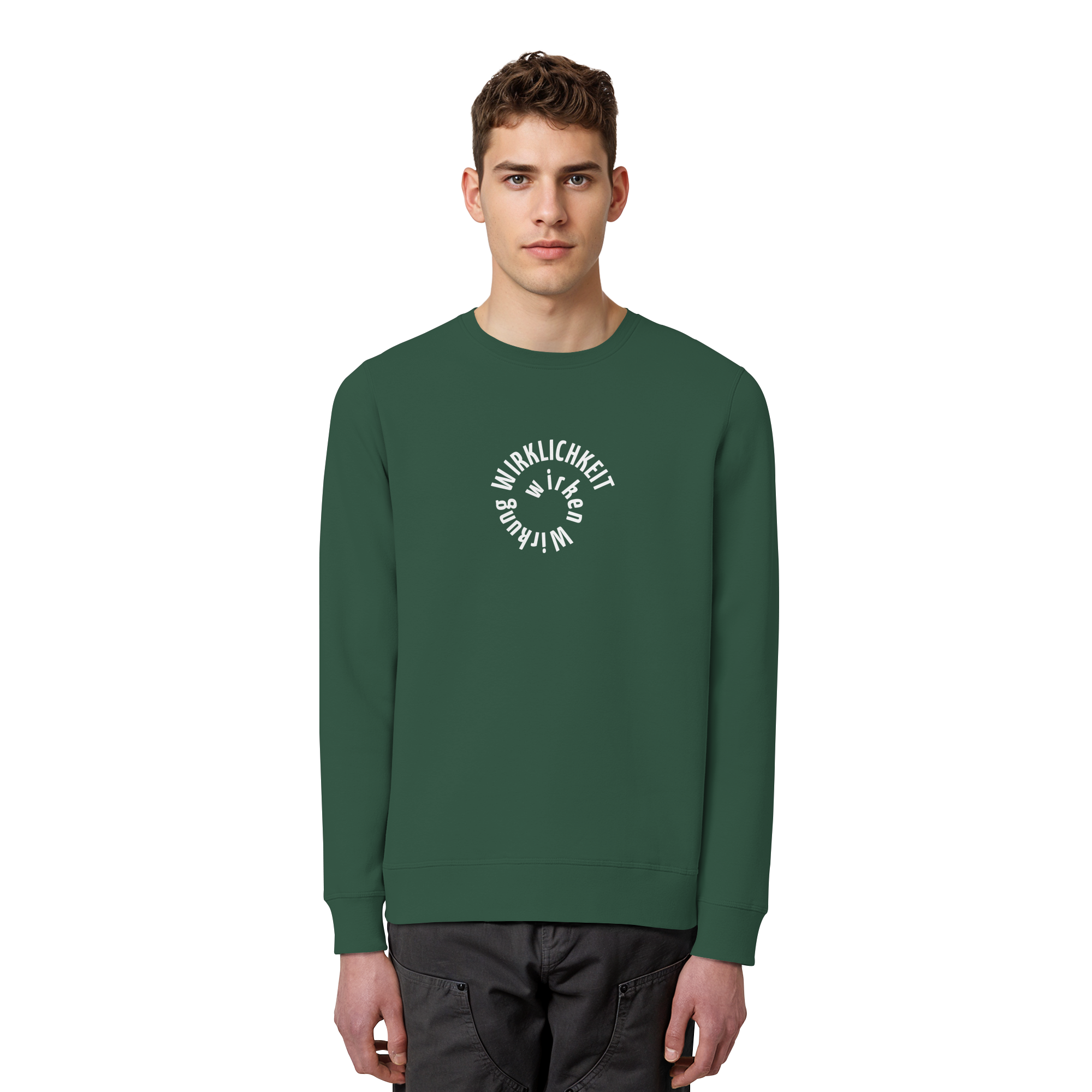 WHITE FRONT (K1) - Organic Basic Unisex Sweatshirt