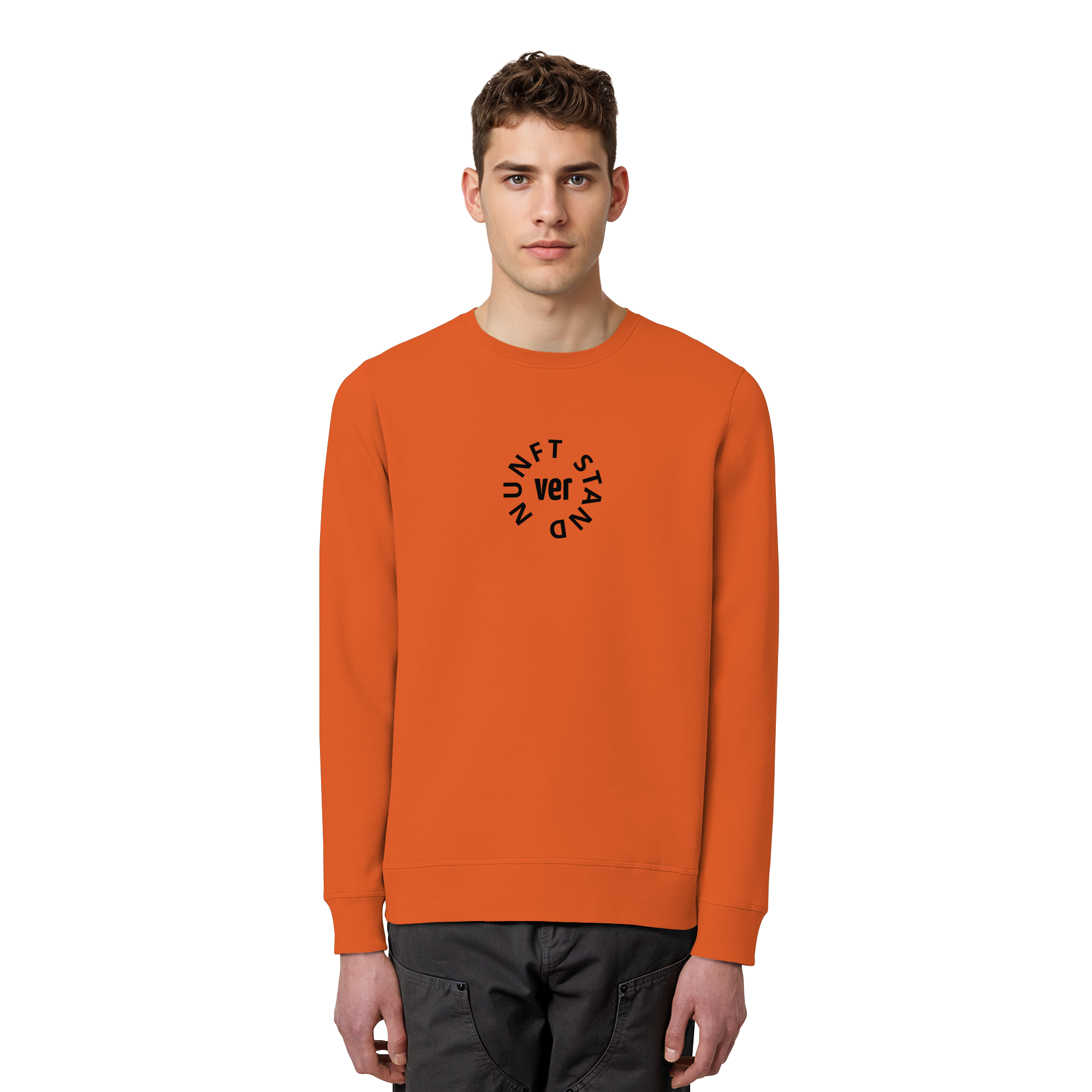 BLACK FRONT (K4) - Organic Basic Unisex Sweatshirt