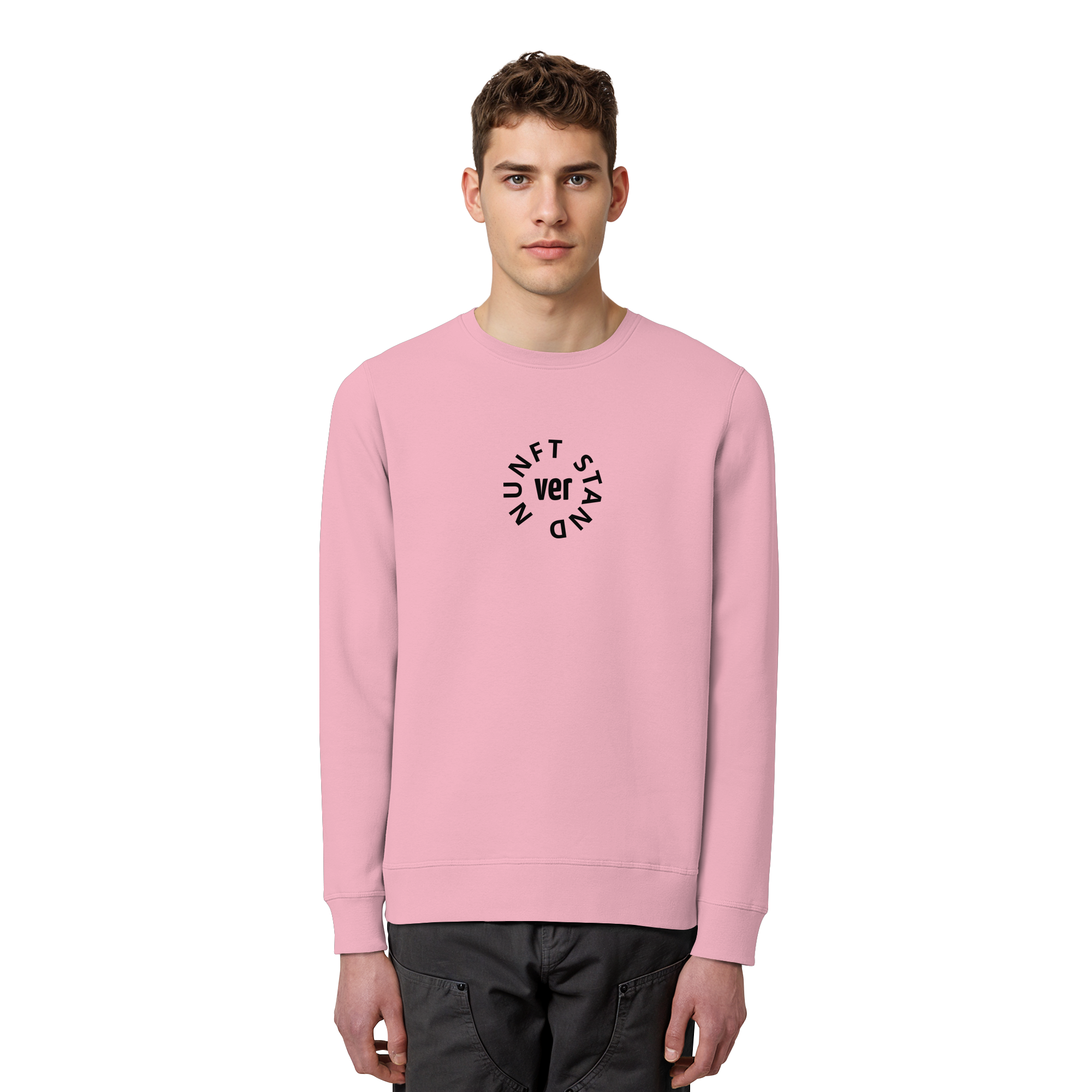 BLACK FRONT (K4) - Organic Basic Unisex Sweatshirt
