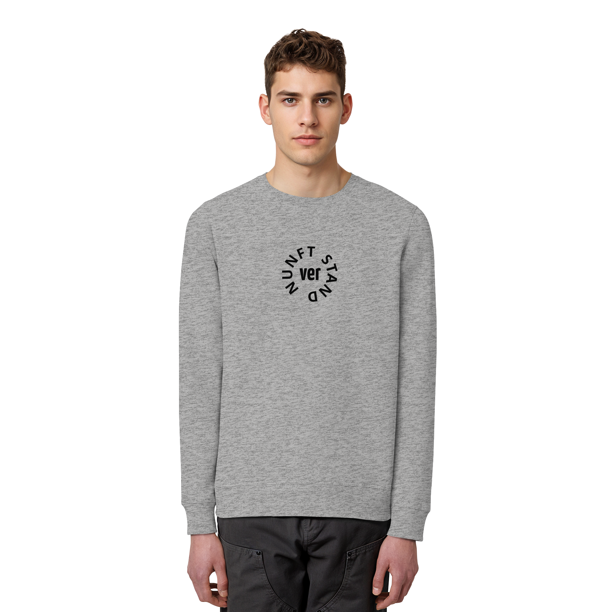 BLACK FRONT (K4) - Organic Basic Unisex Sweatshirt