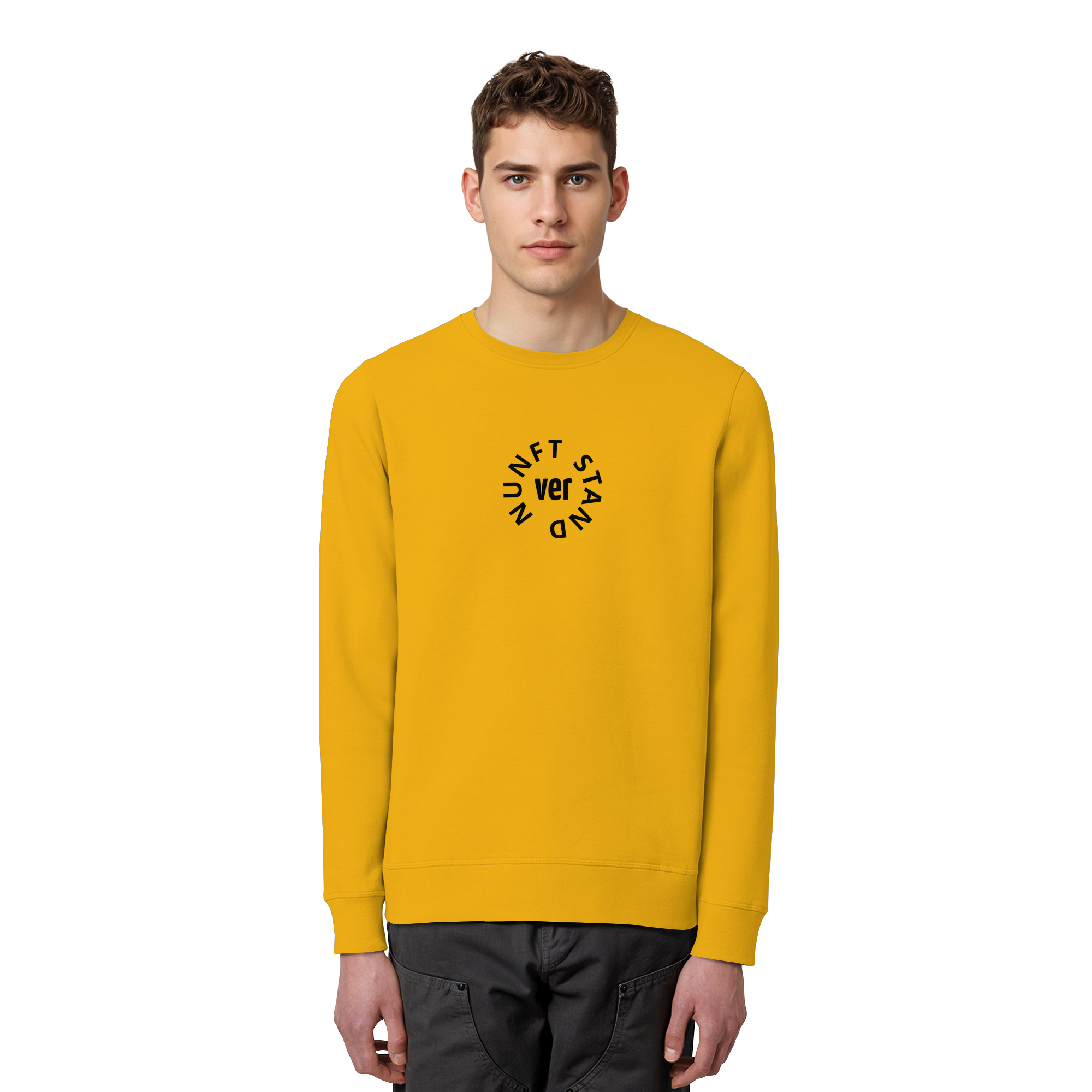 BLACK FRONT (K4) - Organic Basic Unisex Sweatshirt