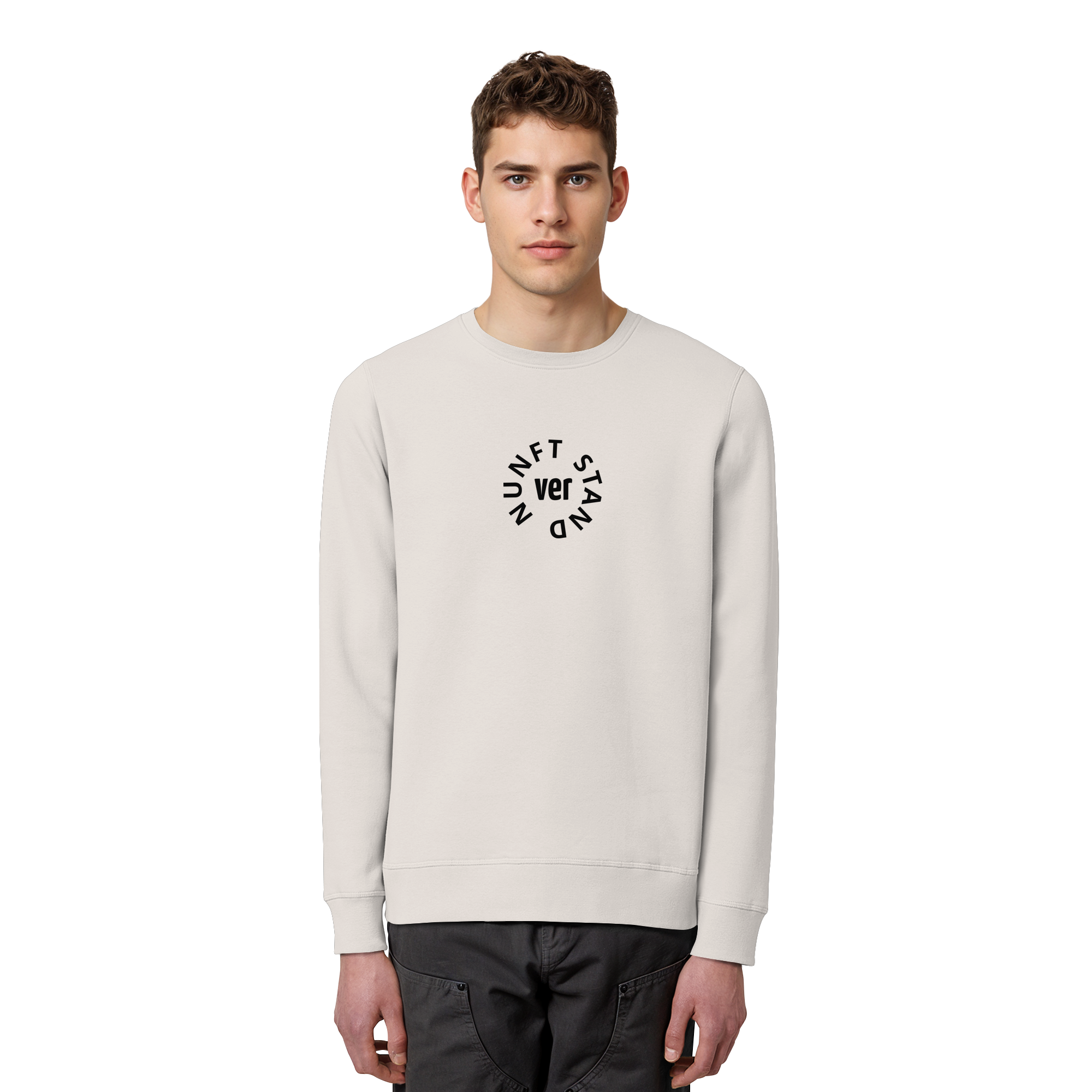 BLACK FRONT (K4) - Organic Basic Unisex Sweatshirt
