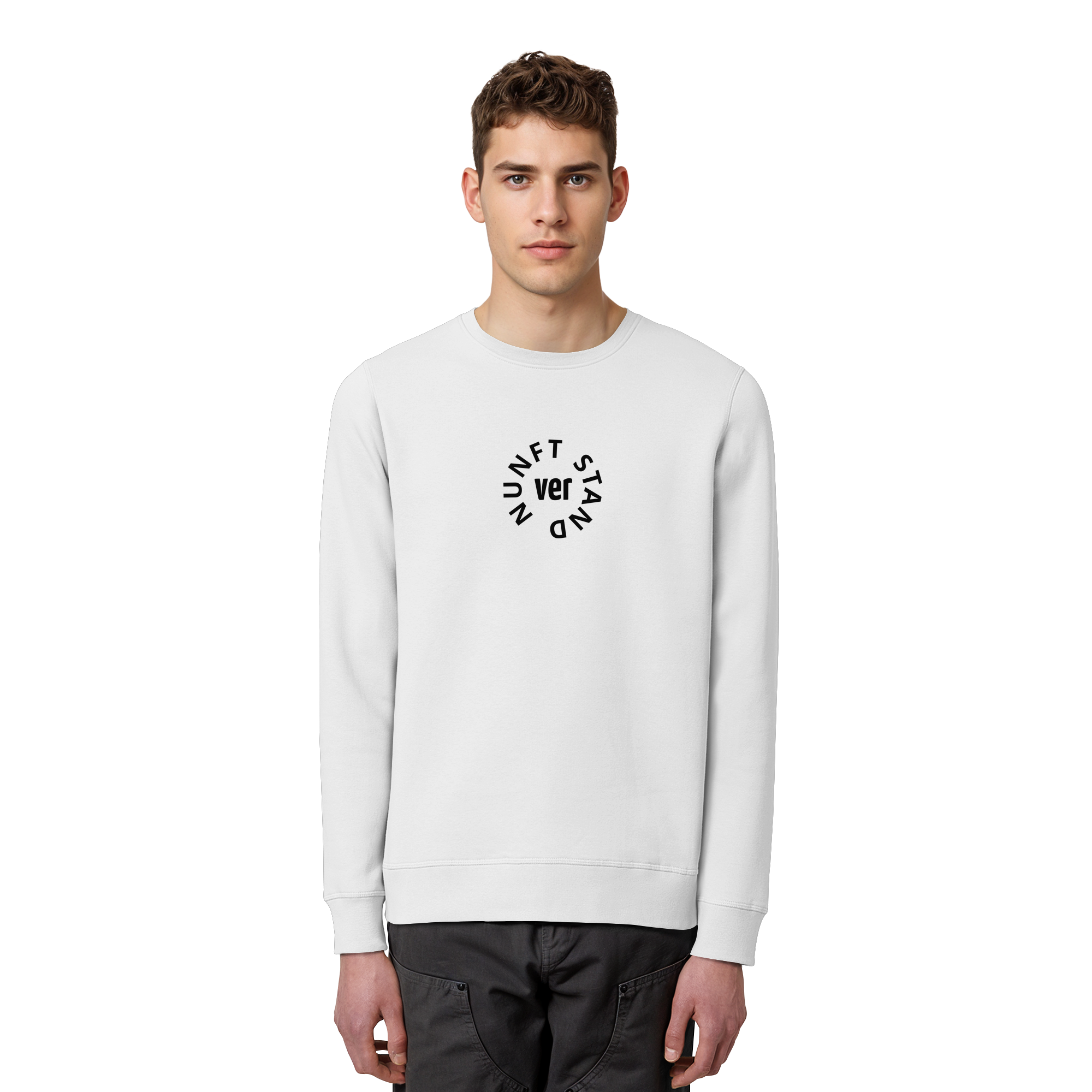 BLACK FRONT (K4) - Organic Basic Unisex Sweatshirt