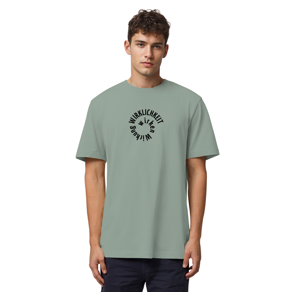 BLACK FRONT (K1) - Organic Heavy T-Shirt