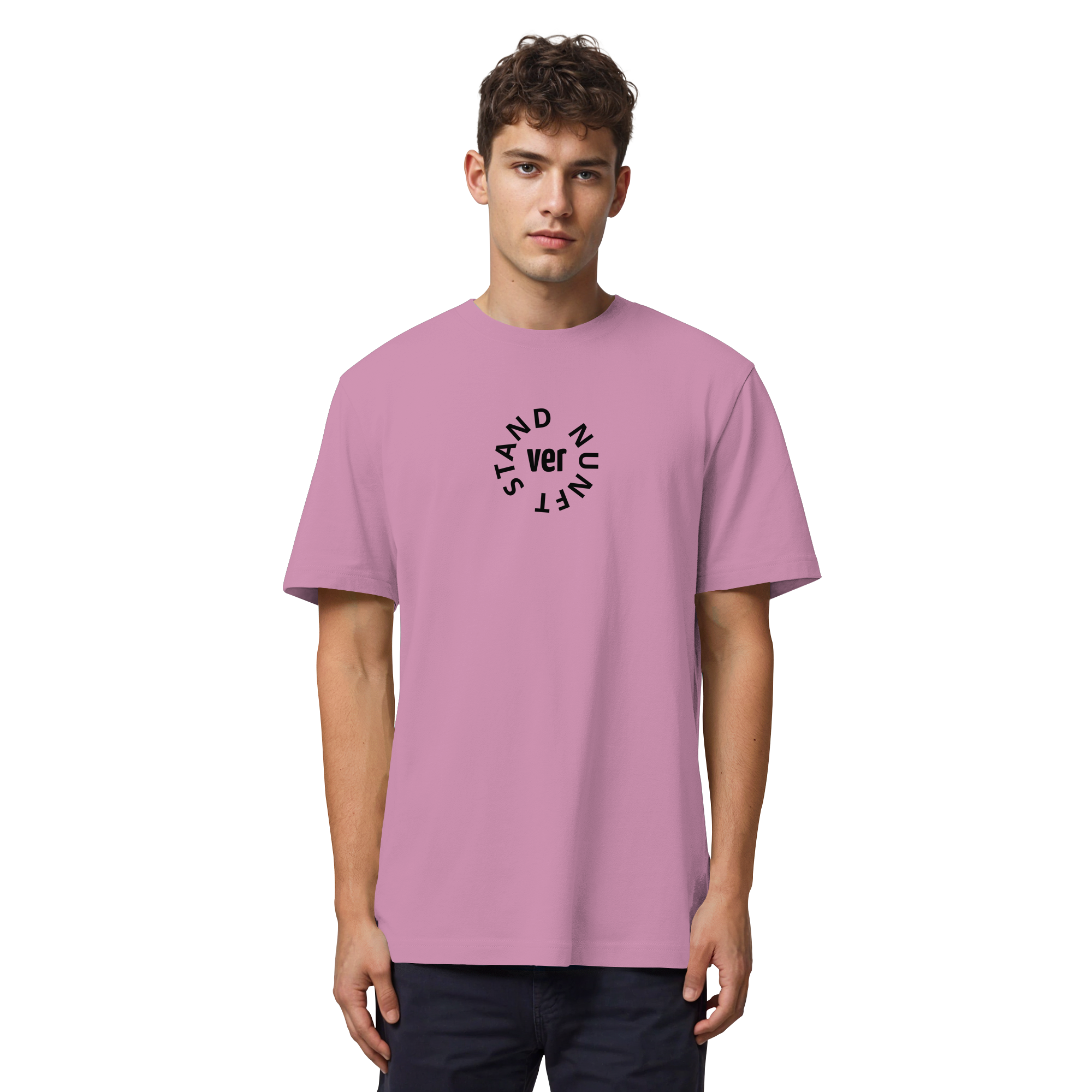 BLACK FRONT (K4) - Organic Heavy T-Shirt