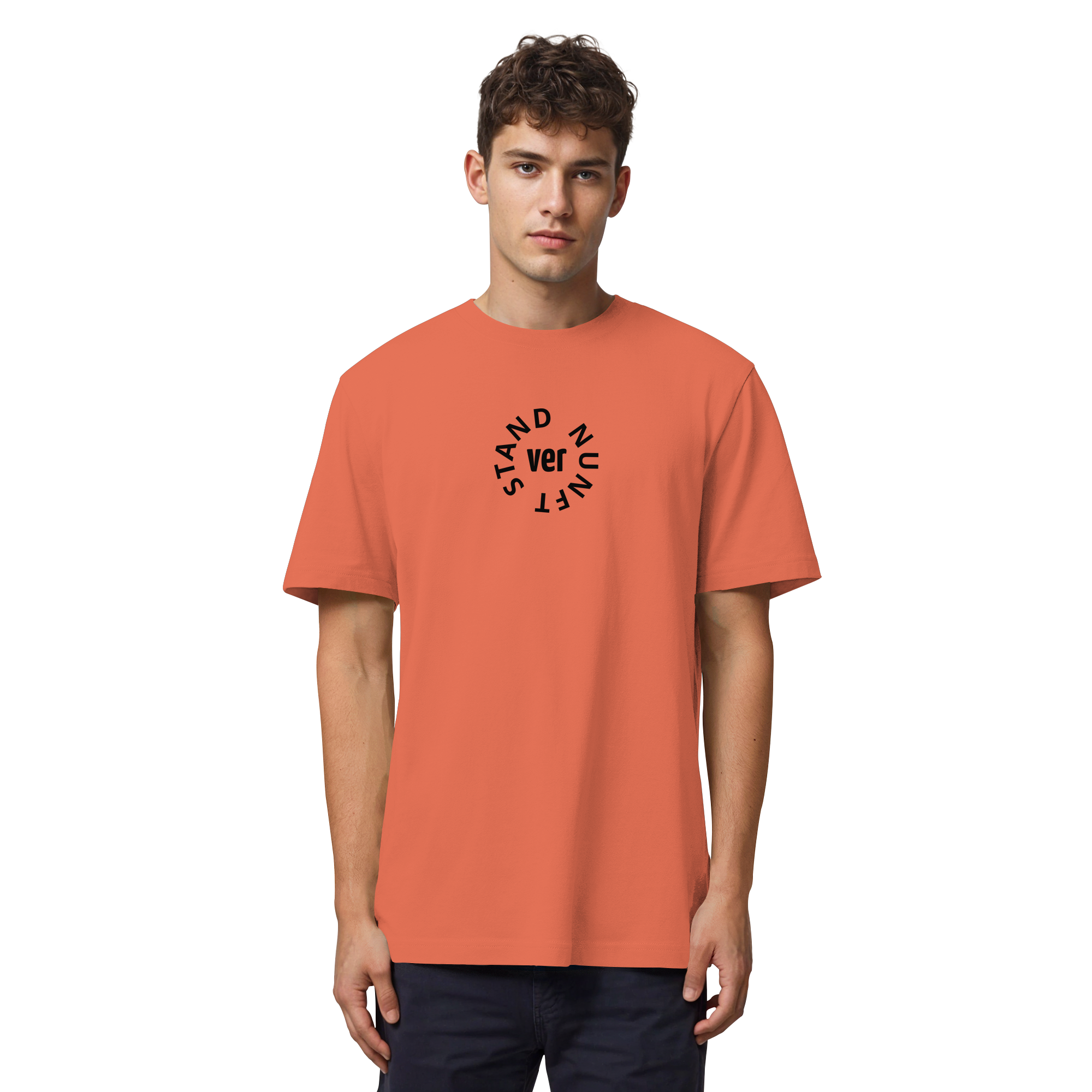 BLACK FRONT (K4) - Organic Heavy T-Shirt