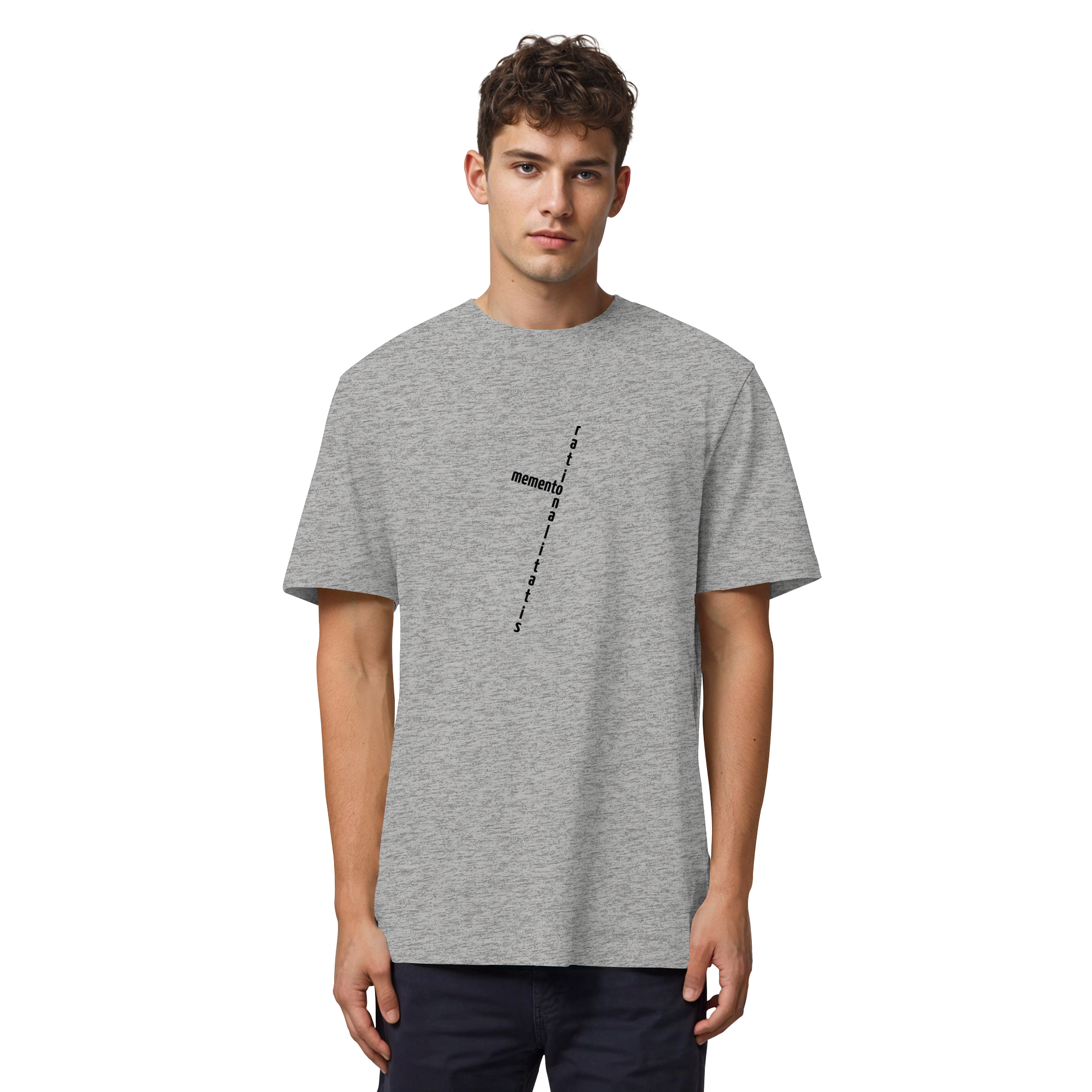 BLACK FRONT (K2) - Organic Heavy T-Shirt