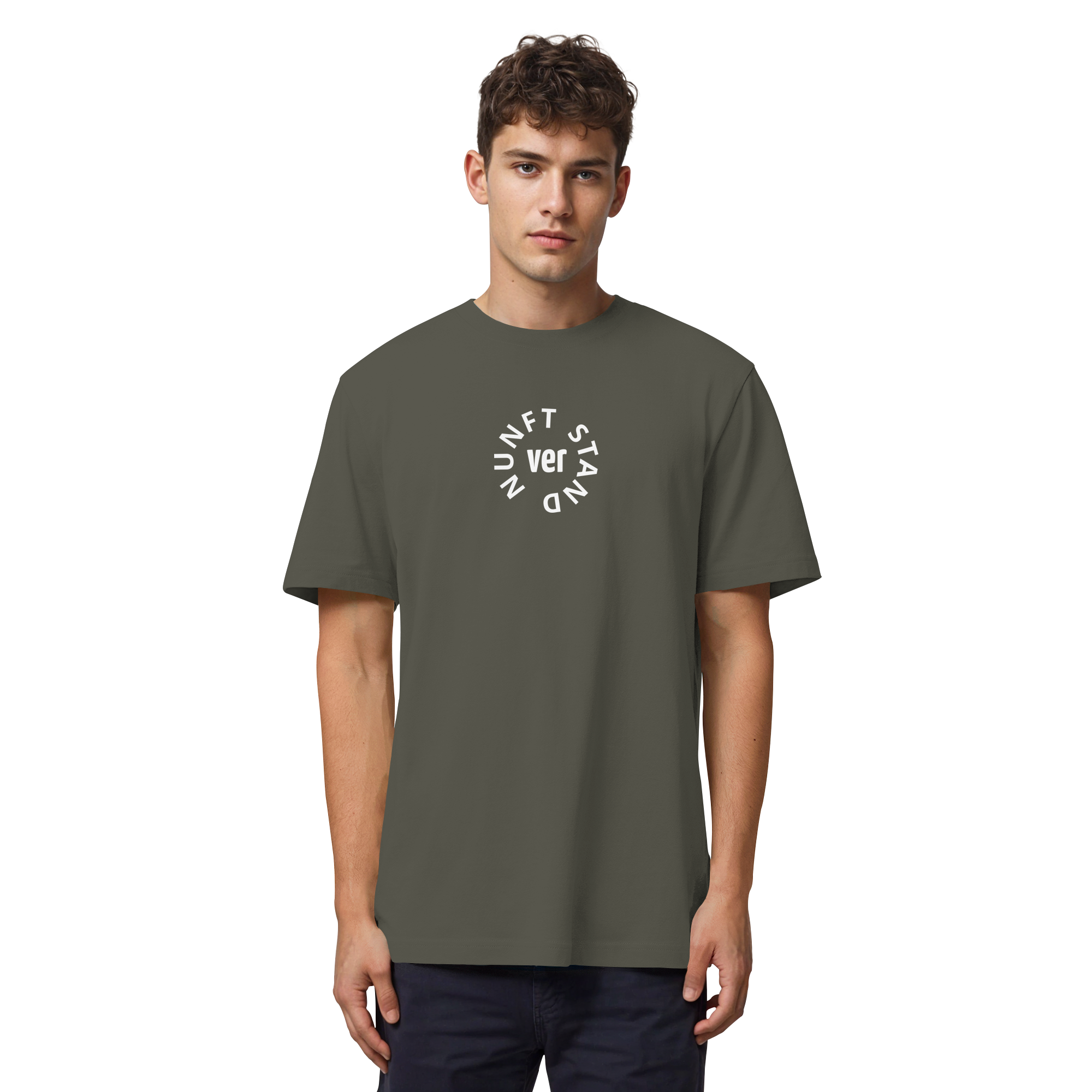 WHITE FRONT (K4) - Organic Heavy T-Shirt