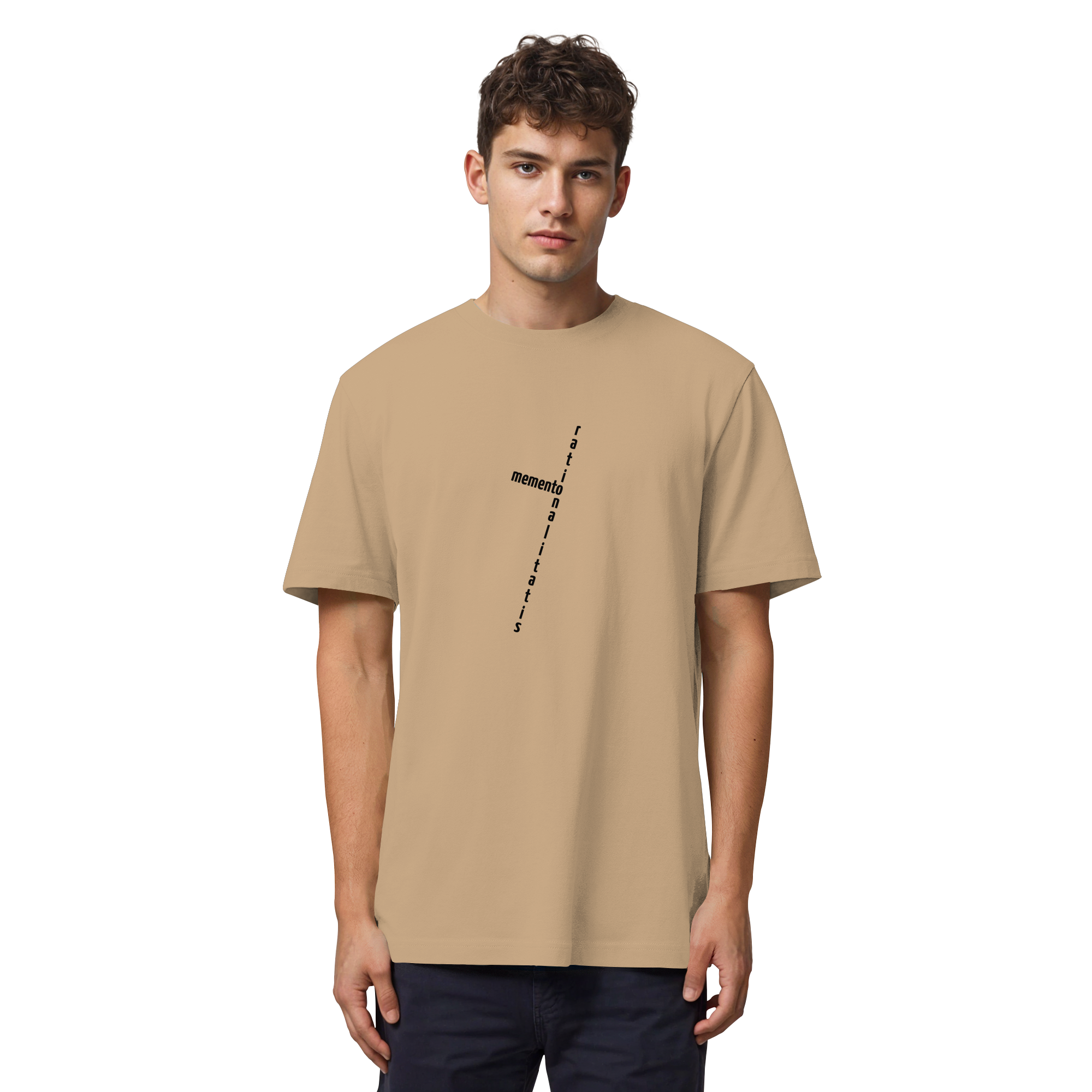 BLACK FRONT (K2) - Organic Heavy T-Shirt