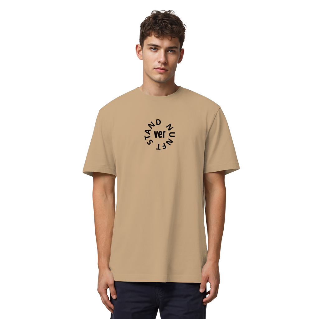 BLACK FRONT (K4) - Organic Heavy T-Shirt