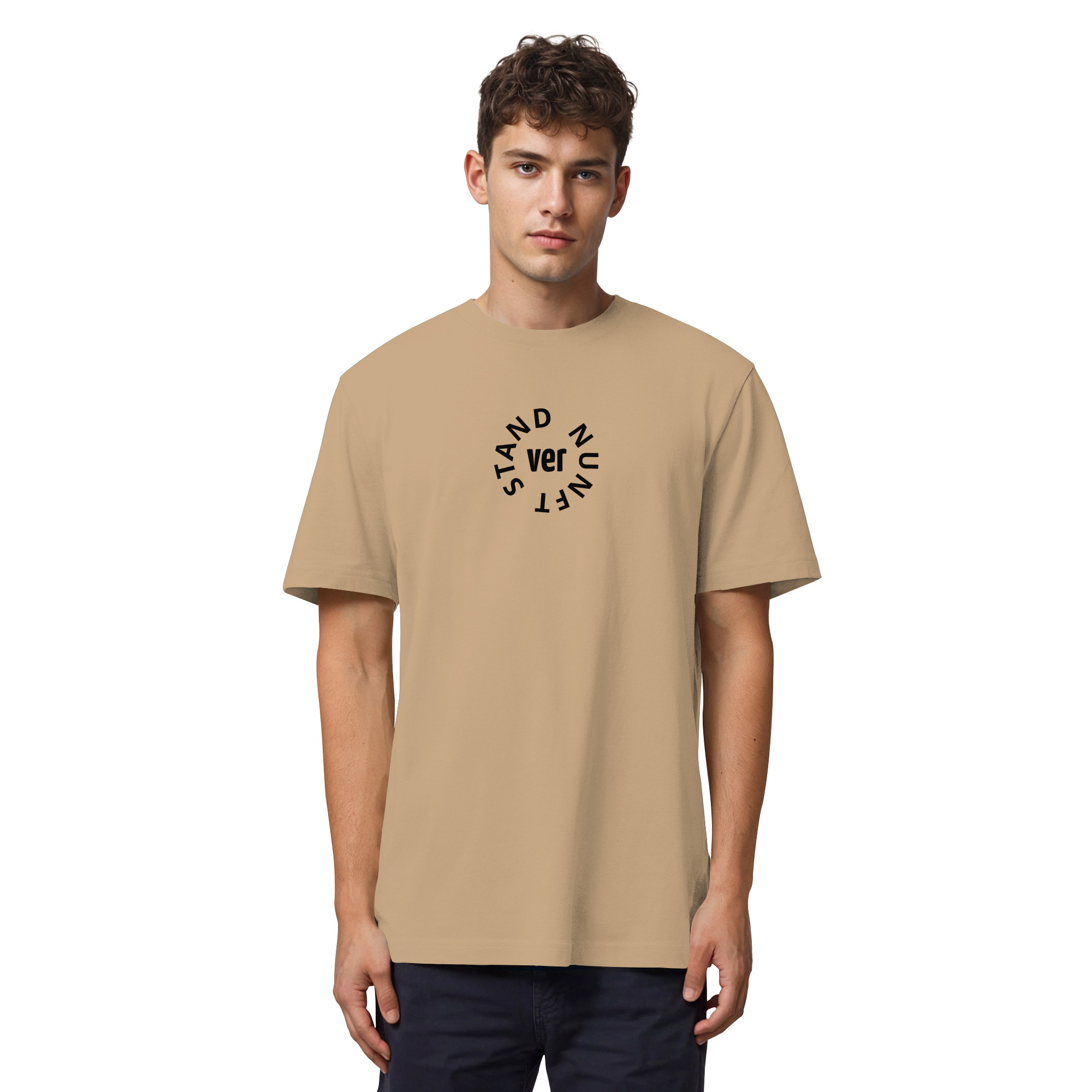 BLACK FRONT (K4) - Organic Heavy T-Shirt