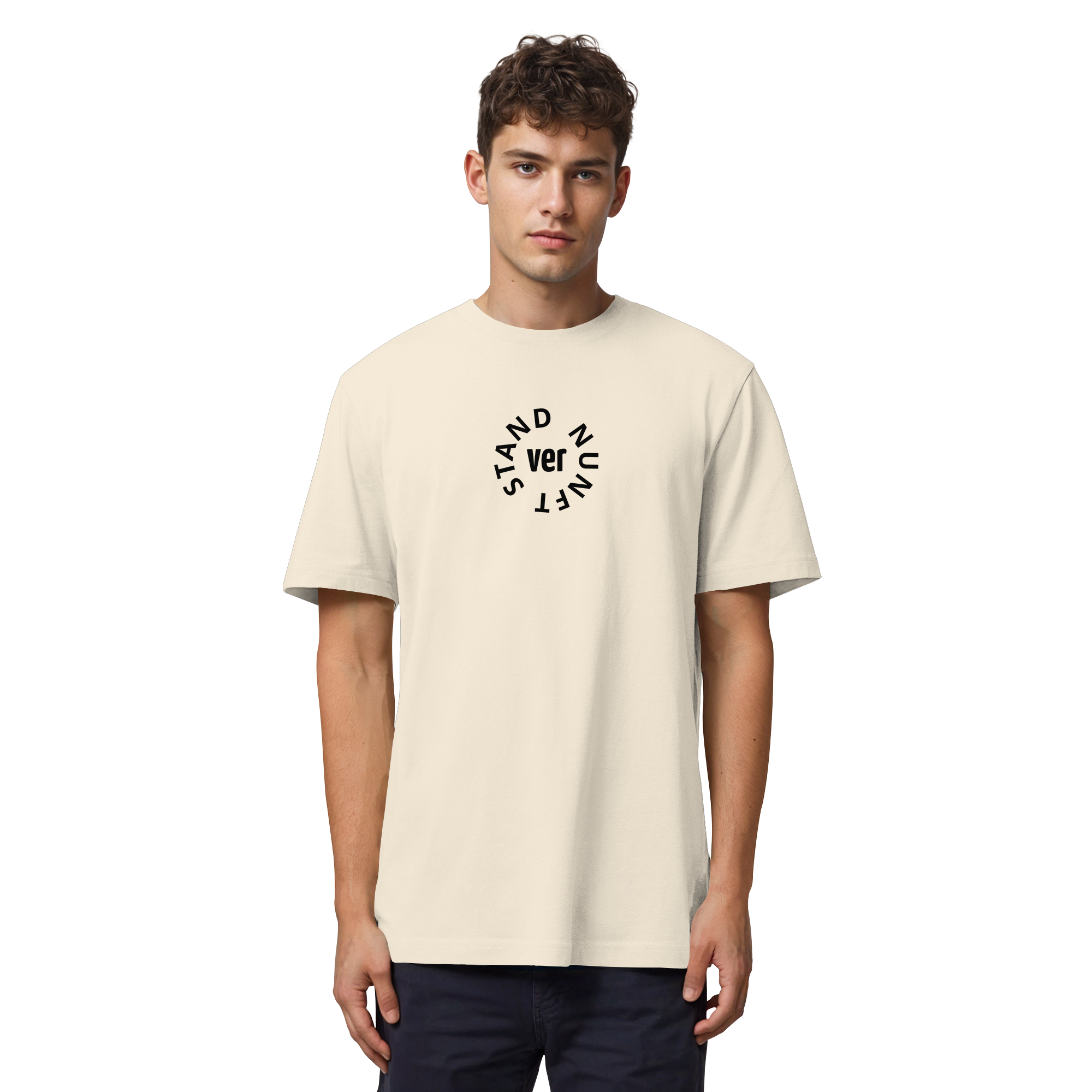 BLACK FRONT (K4) - Organic Heavy T-Shirt