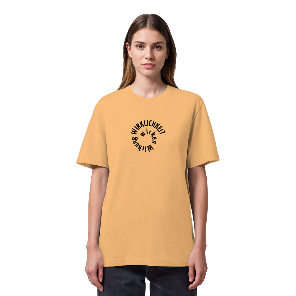 BLACK FRONT (K1) - Organic Heavy T-Shirt