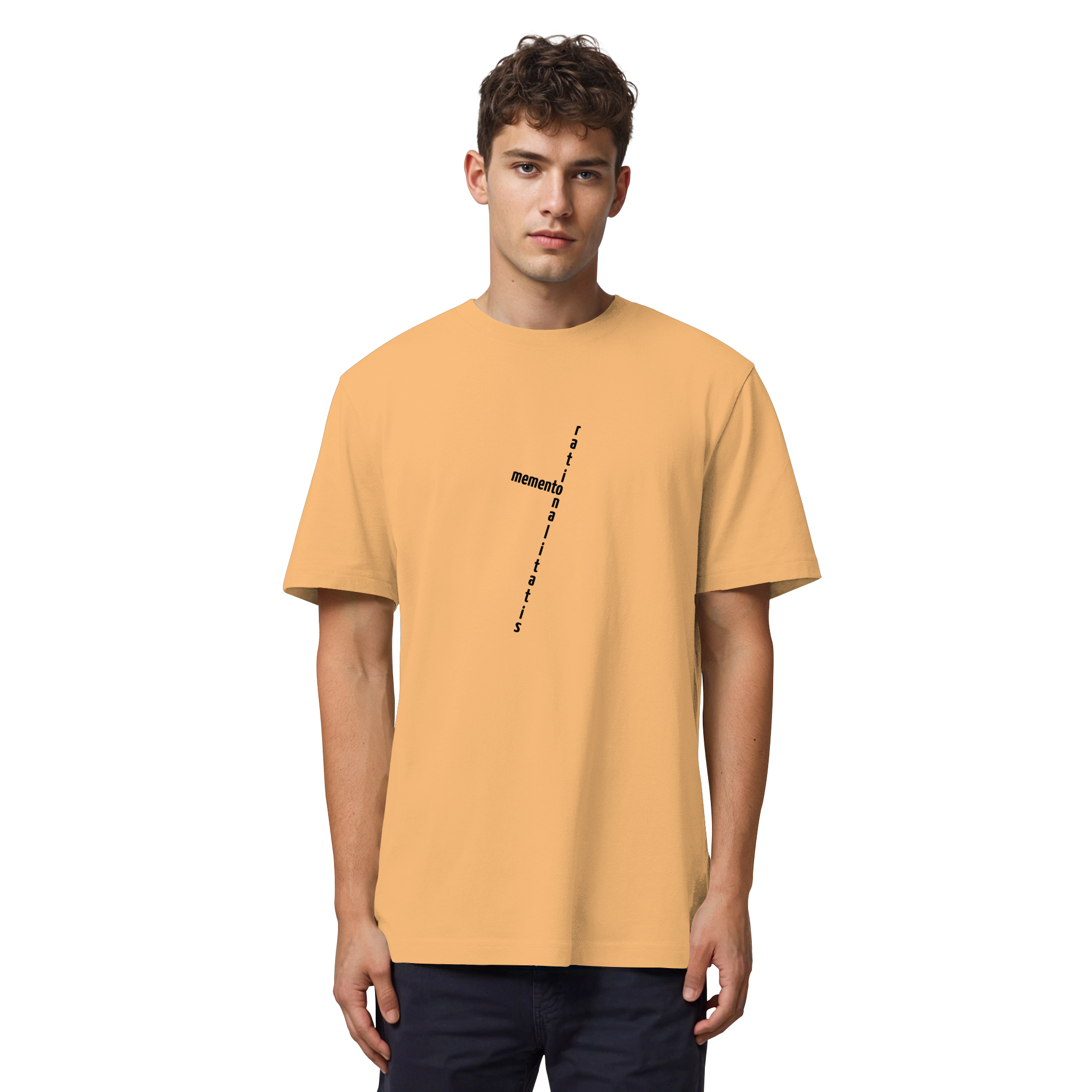 BLACK FRONT (K2) - Organic Heavy T-Shirt