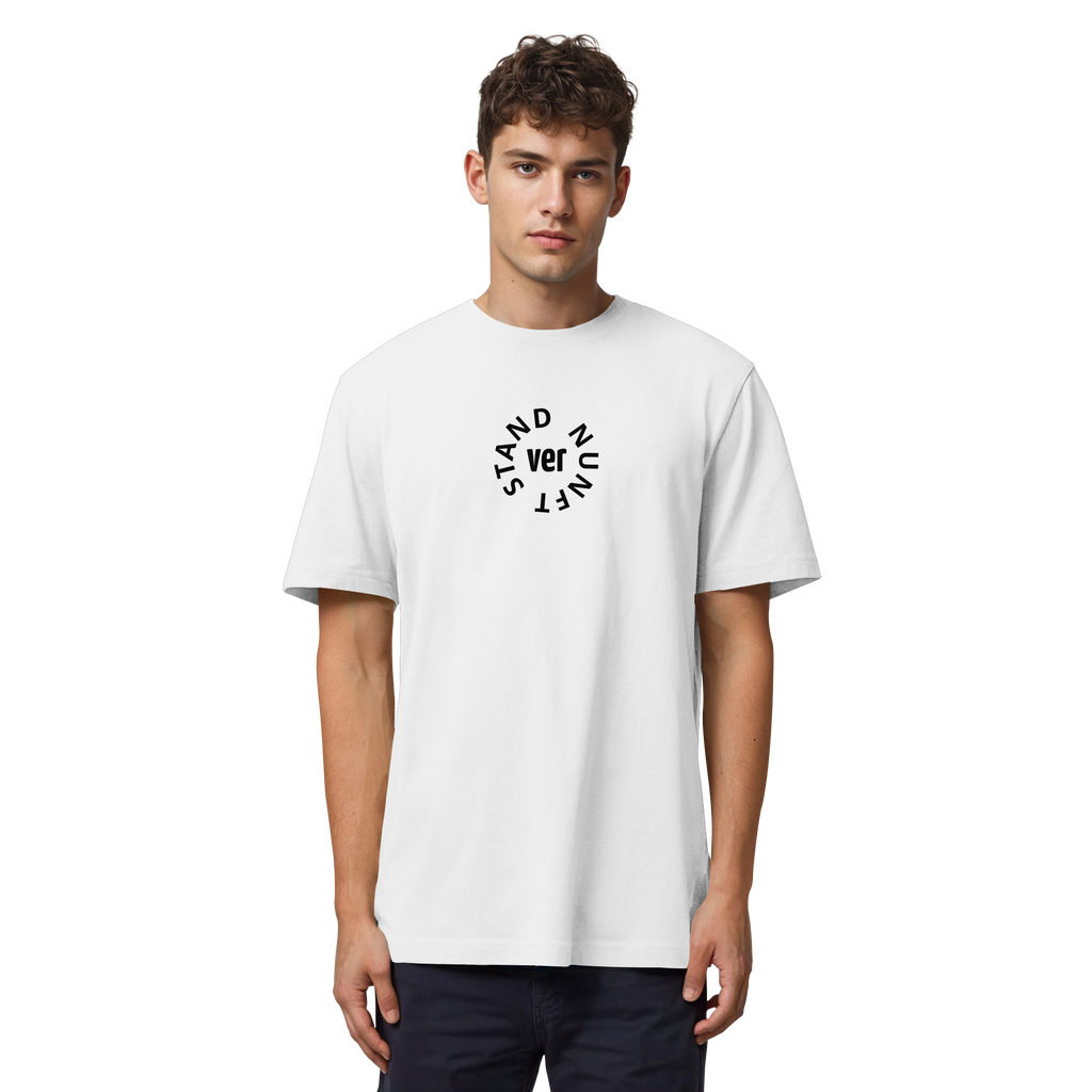 BLACK FRONT (K4) - Organic Heavy T-Shirt